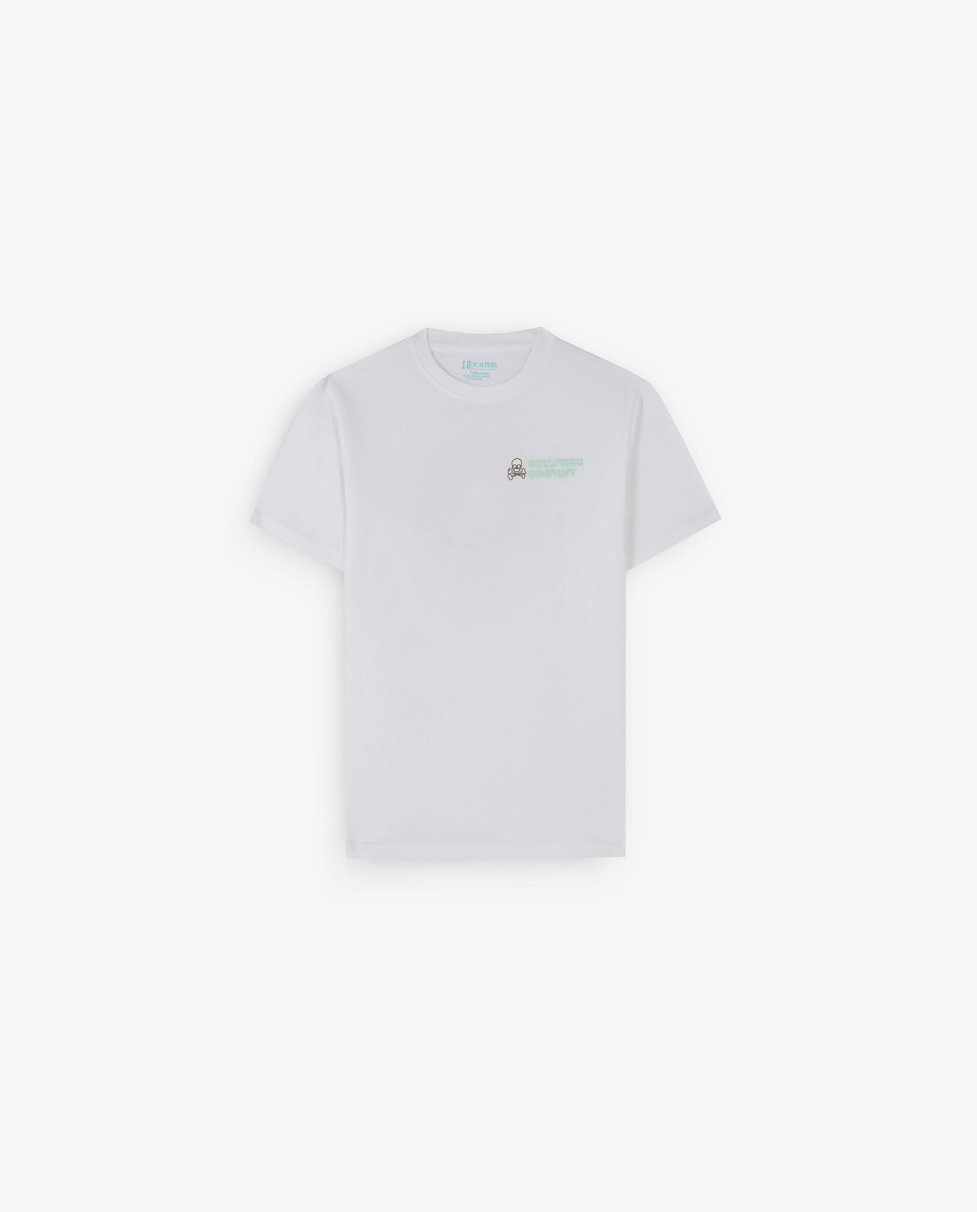 T-shirt Infantil em Algodão de Manga Curta Branco-4