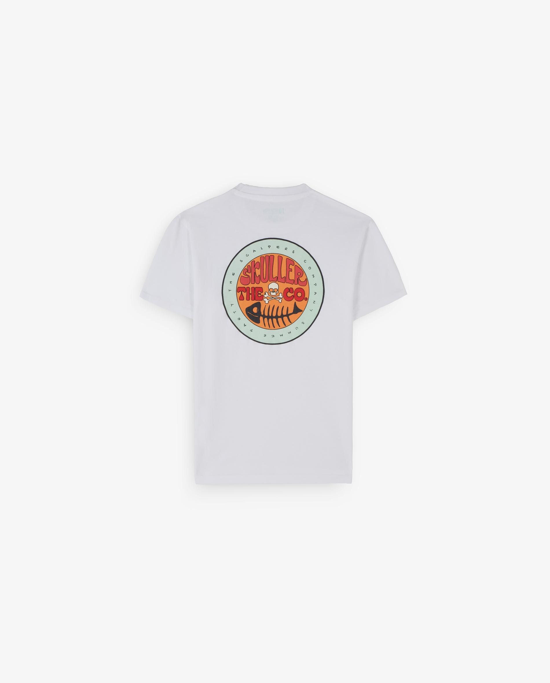 T-shirt Infantil em Algodão de Manga Curta Branco-5