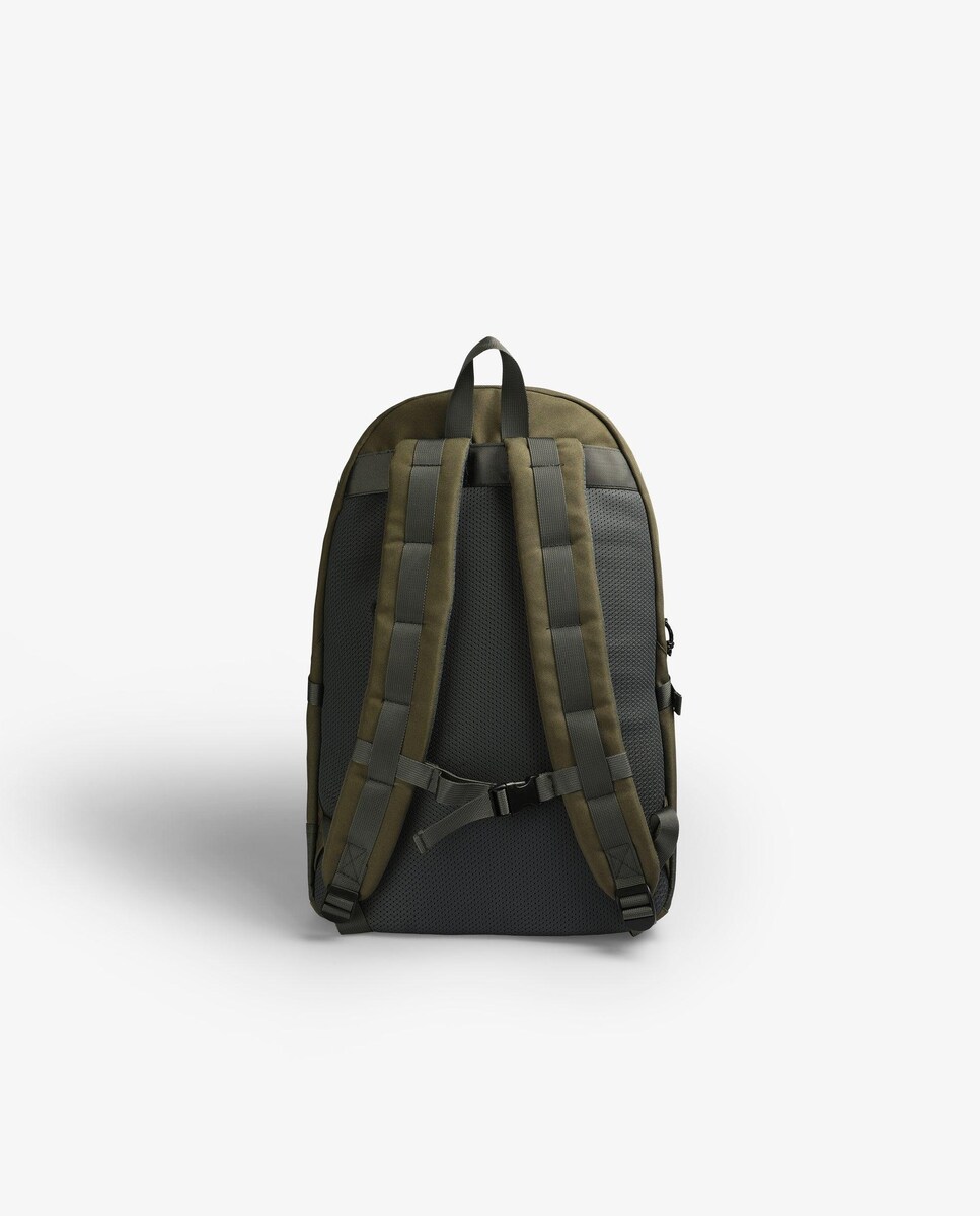 Mochila com Duplo Compartimento e Alças Ajustáveis Caqui-2