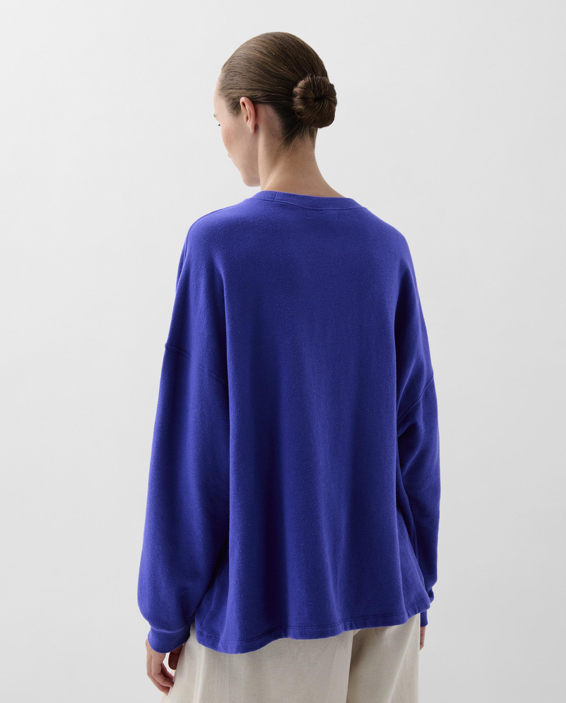 Sweatshirt Oversize com Caveira Bordada Roxo-2