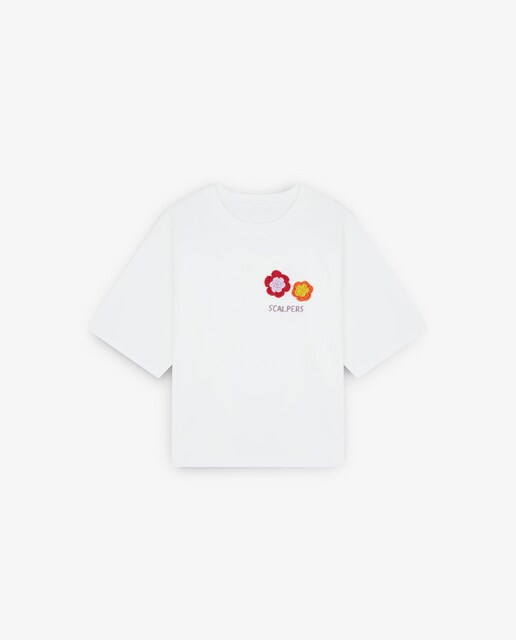 Imagem 0 de T-shirt de Algodão com Detalhes em Croché
