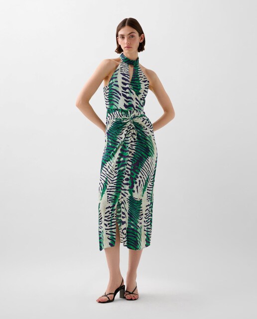 Imagem 0 de Vestido Midi com Gola Halter
