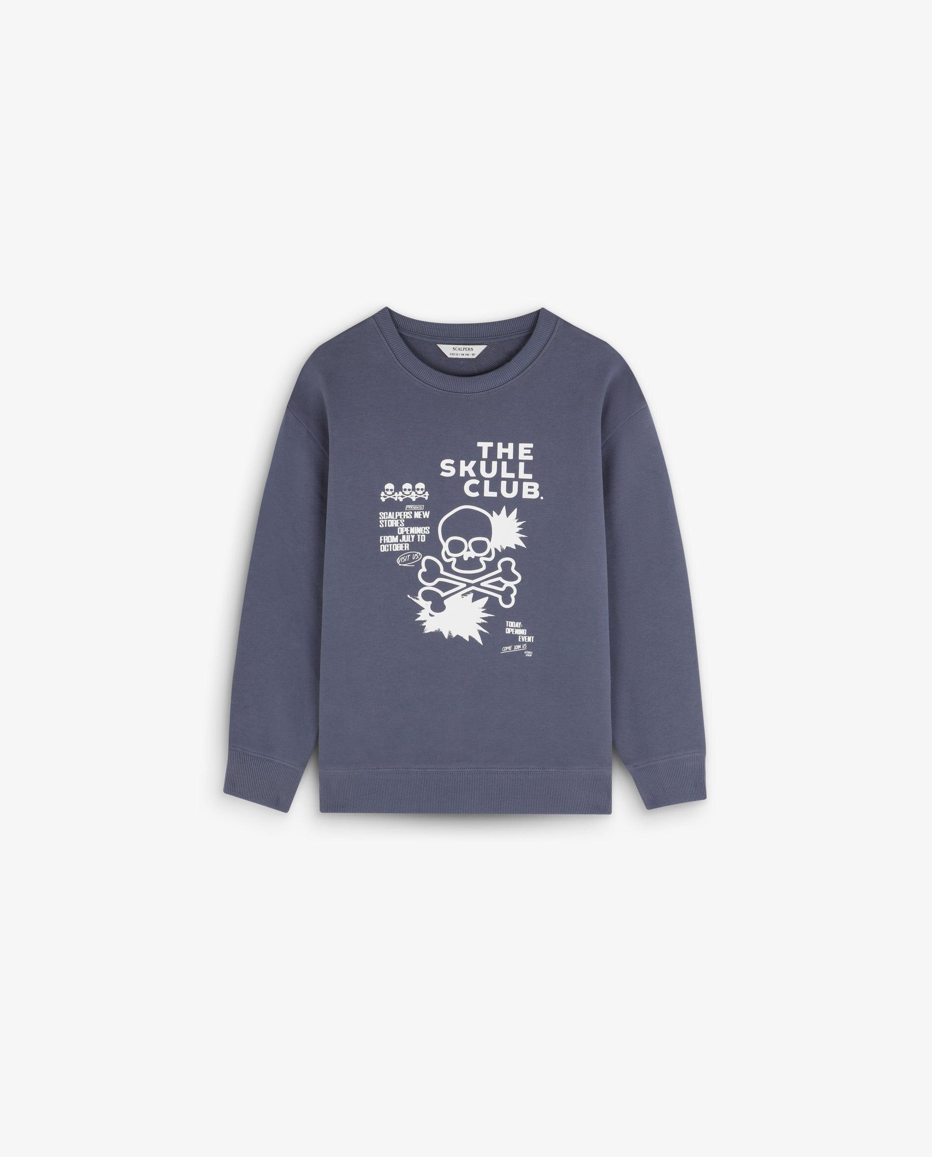 Sweatshirt Infantil Regular Fit de Algodão Azul-marinho-4