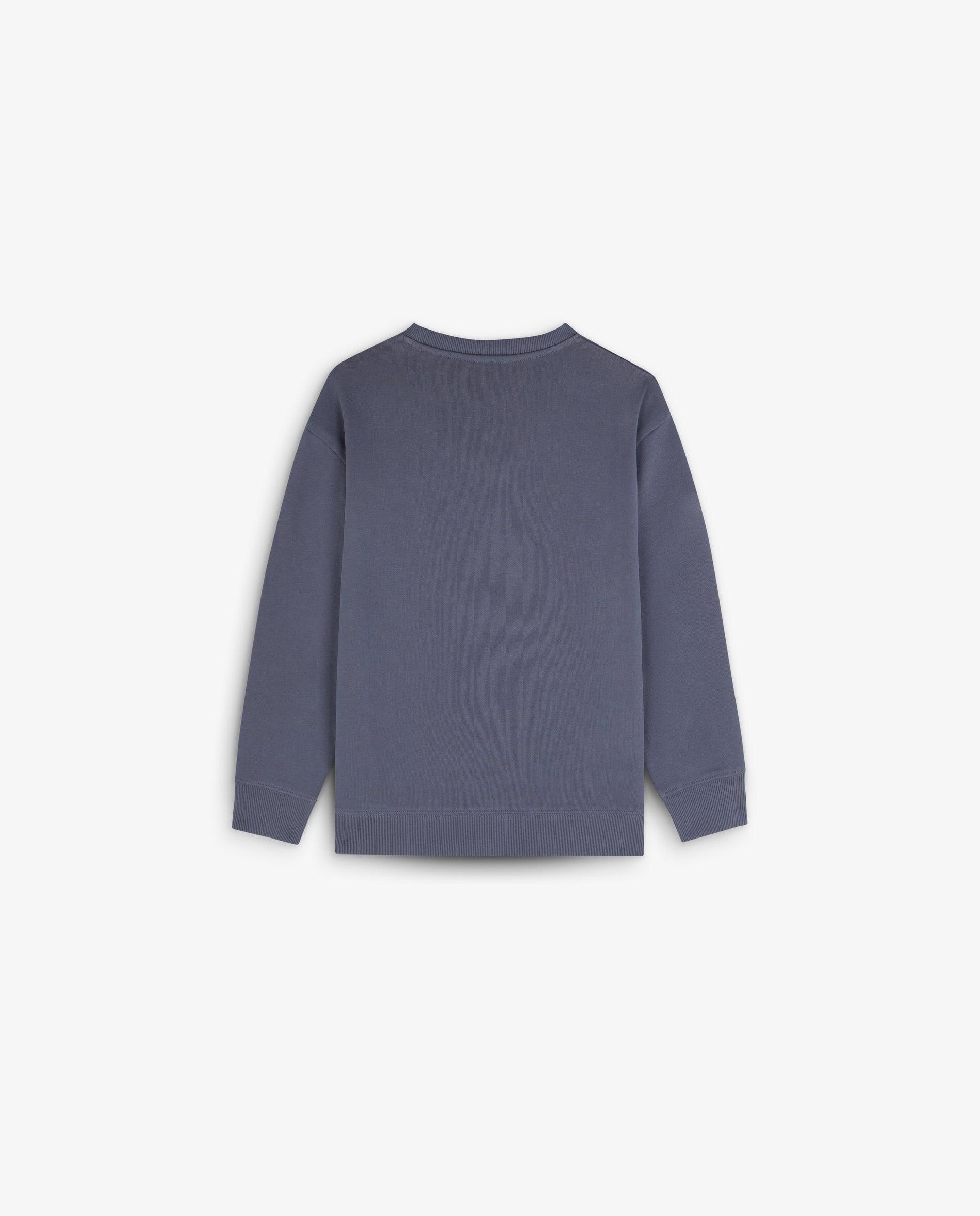 Sweatshirt Infantil Regular Fit de Algodão Azul-marinho-5