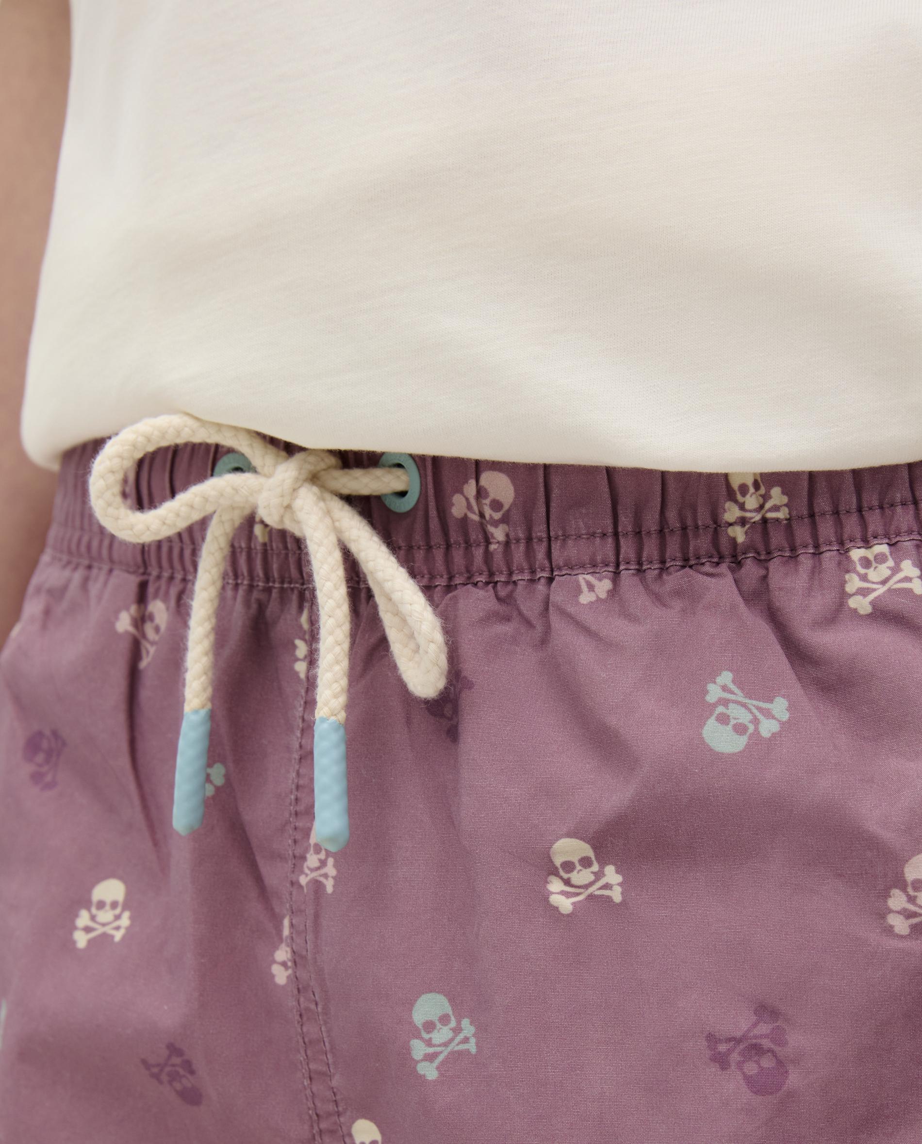 Fato de Banho Clássico com Estampado Roxo-3