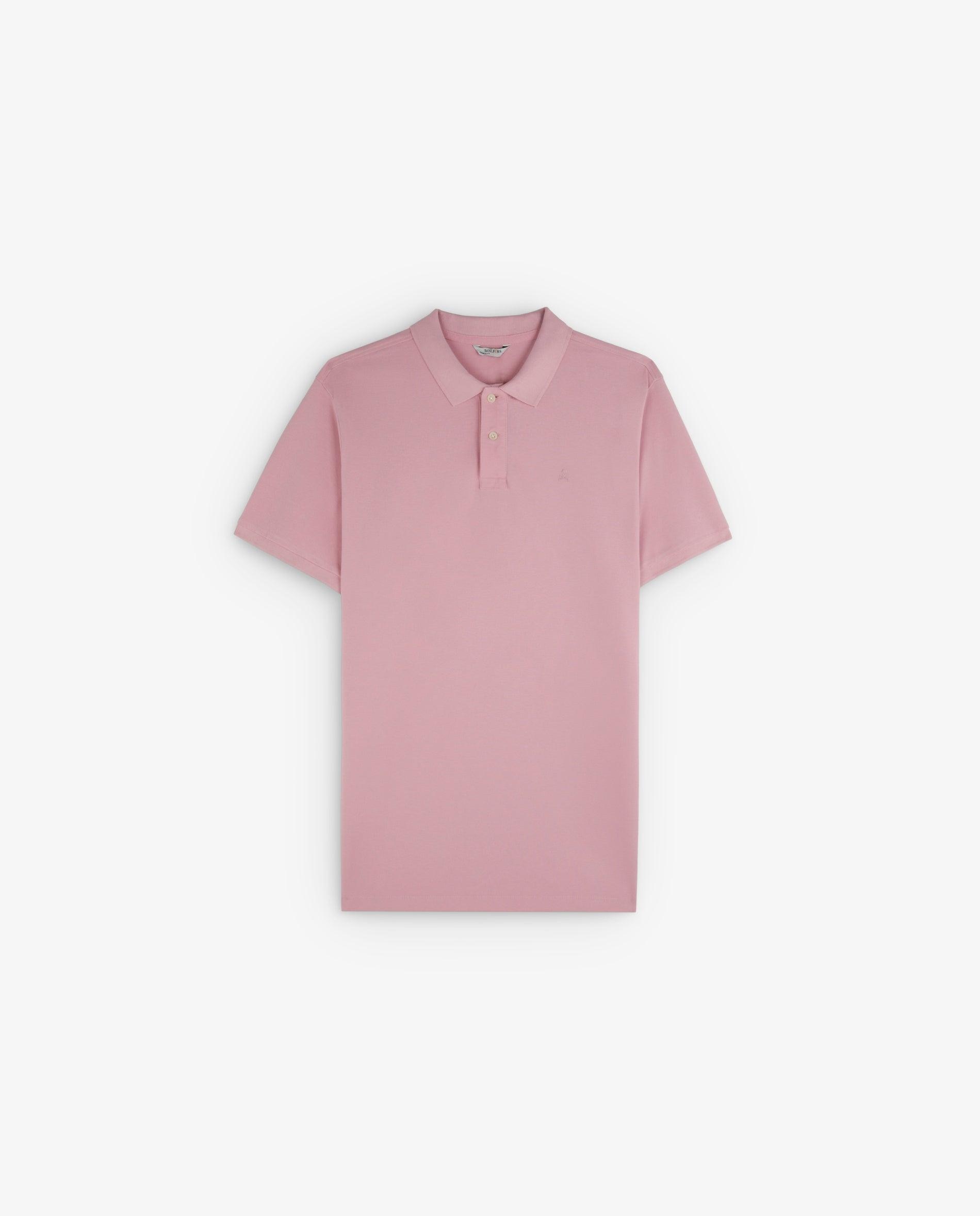 Polo de Algodão de Corte Regular Fit Rosa-1