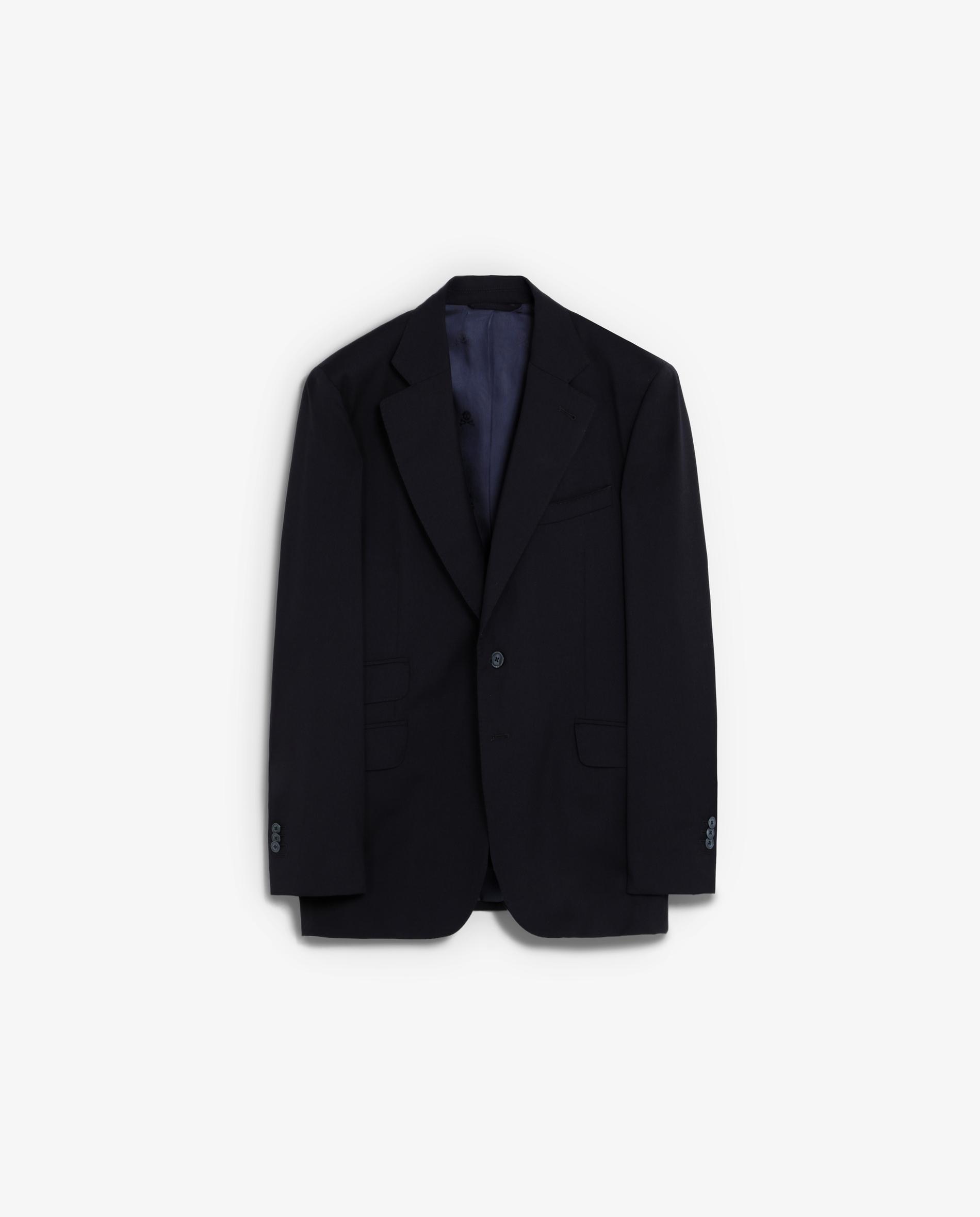 Blazer Regular Liso de Lã Navy-1