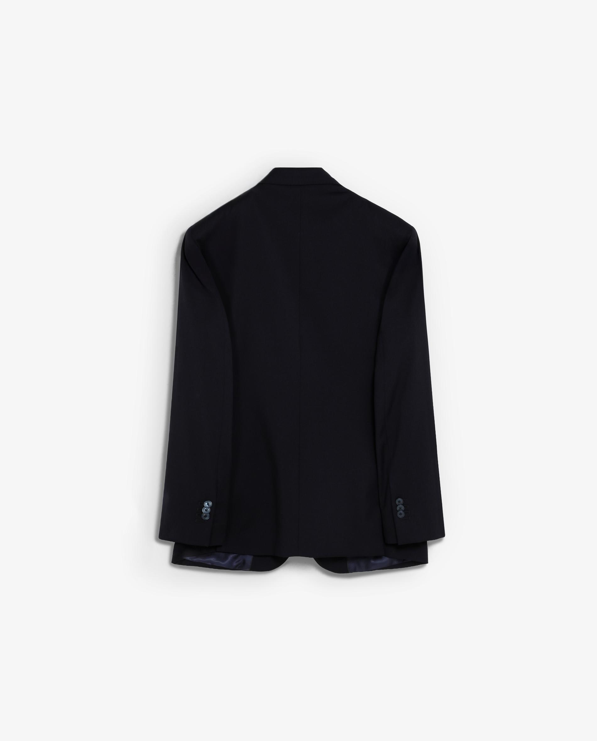Blazer Regular Liso de Lã Navy-2