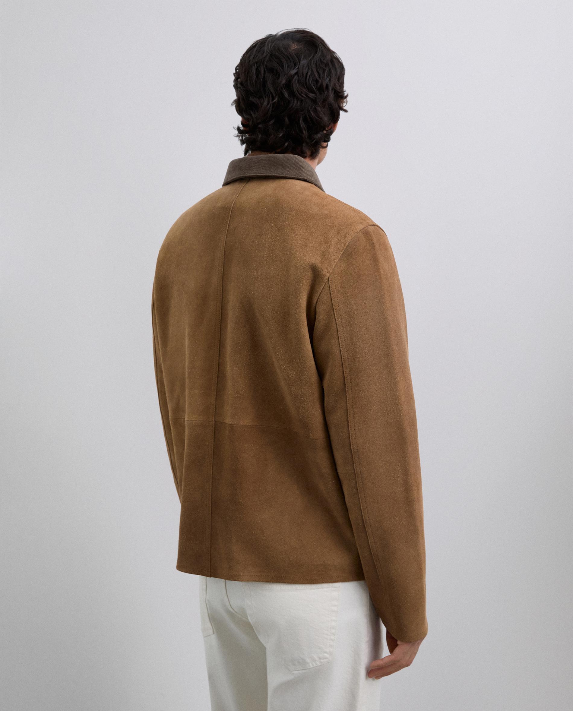 Casaco de Manga Comprida e Bolsos Frontais com Aba Castanho-2