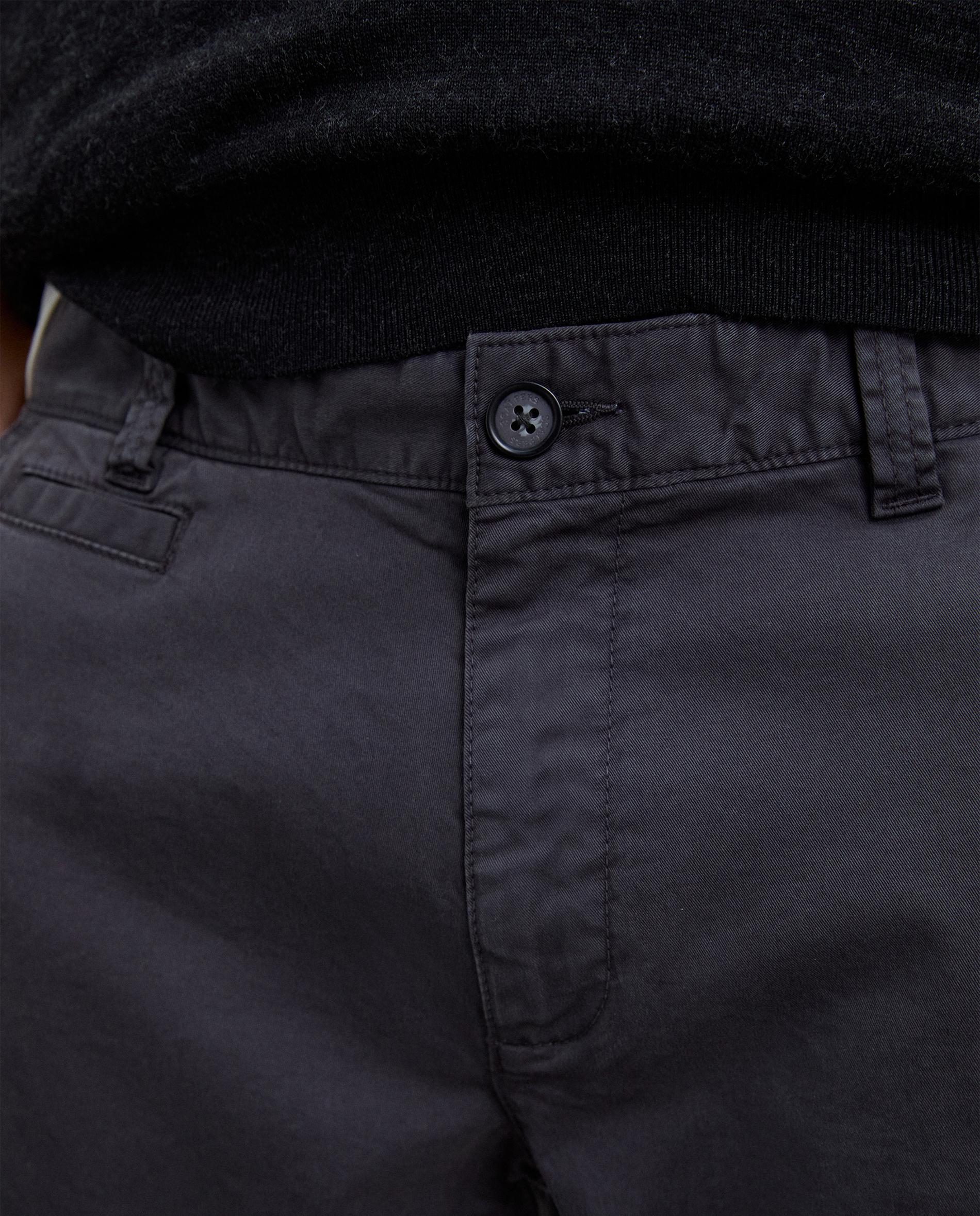 Calças Chino Regular Fit com Bolsos Laterais e Posteriores Navy-4