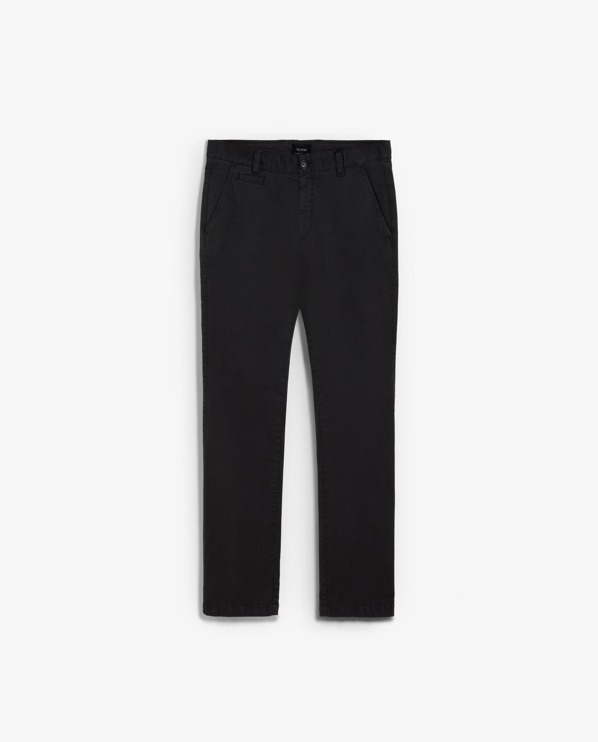 Calças Chino Regular Fit com Bolsos Laterais e Posteriores Navy-5