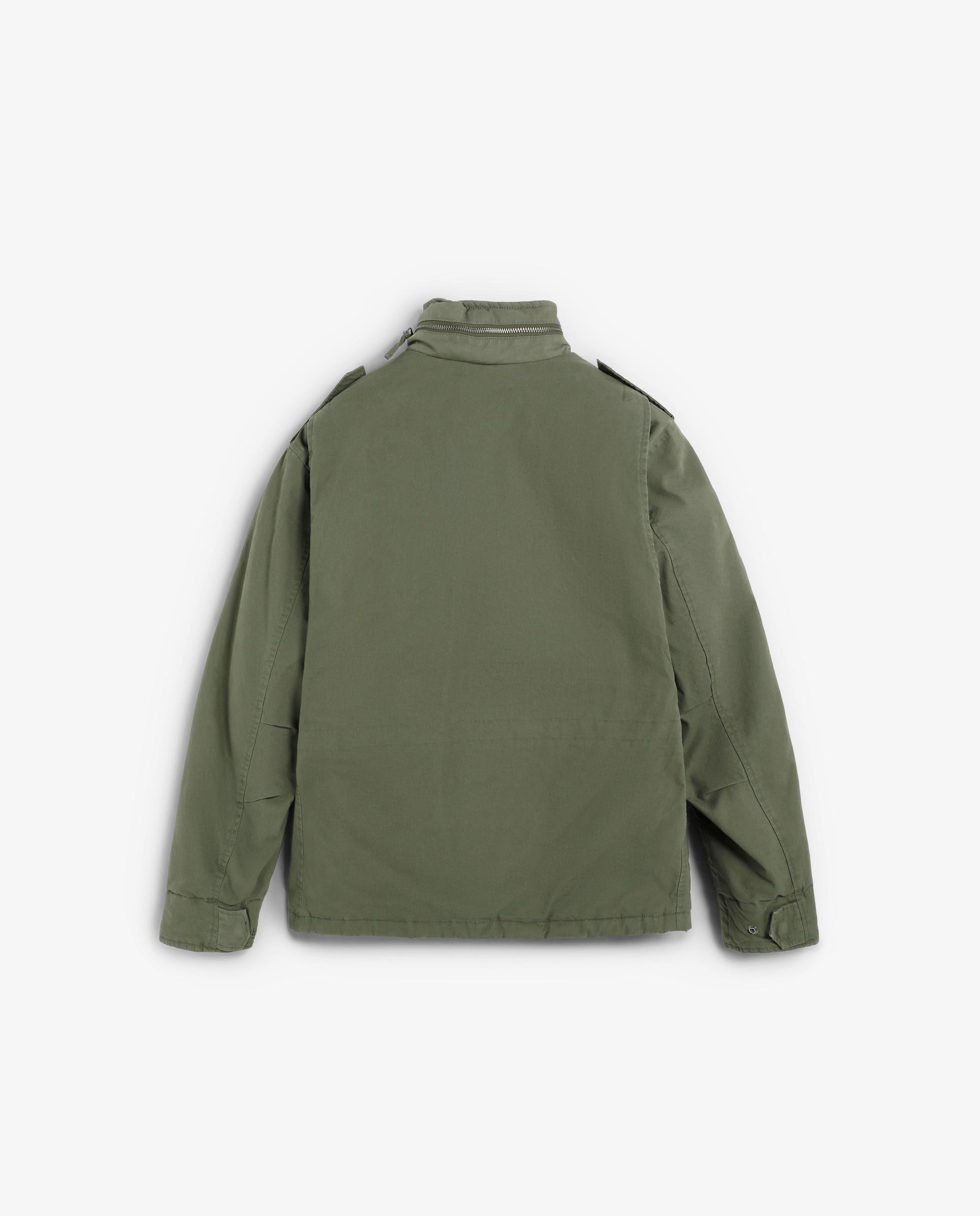 Casaco com Gola Alta com Presilha e Ombreiras Verde-militar-8