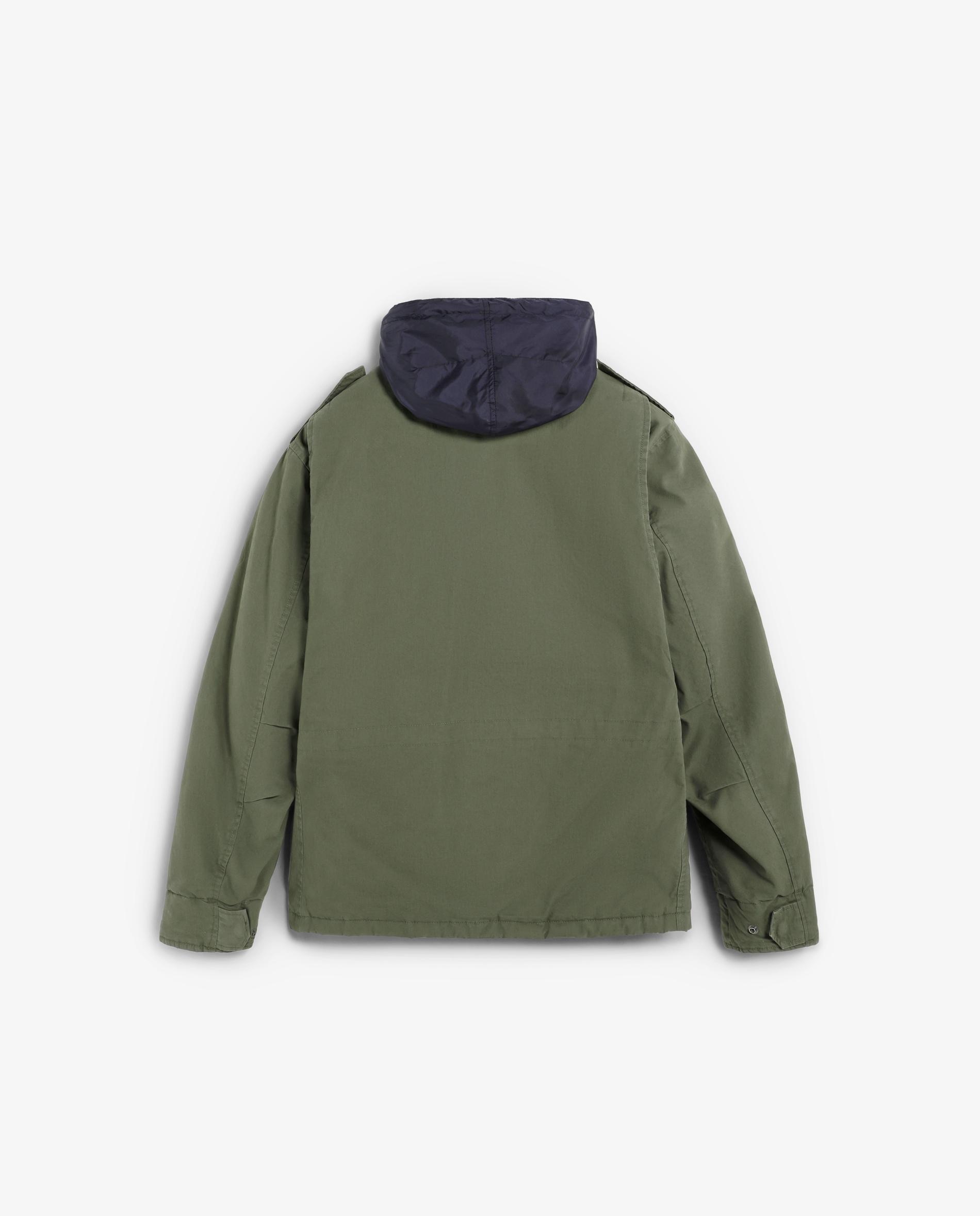 Casaco com Gola Alta com Presilha e Ombreiras Verde-militar-9