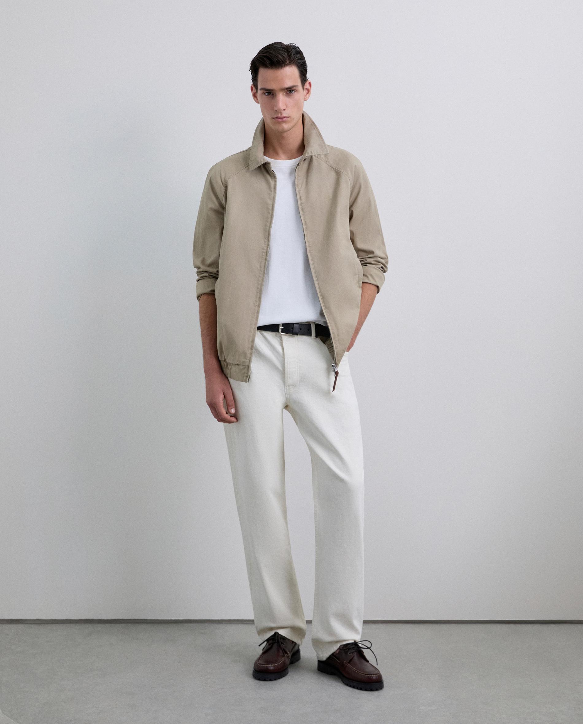 Blusão Bomber Regular Fit com Fecho Zip Natural-2