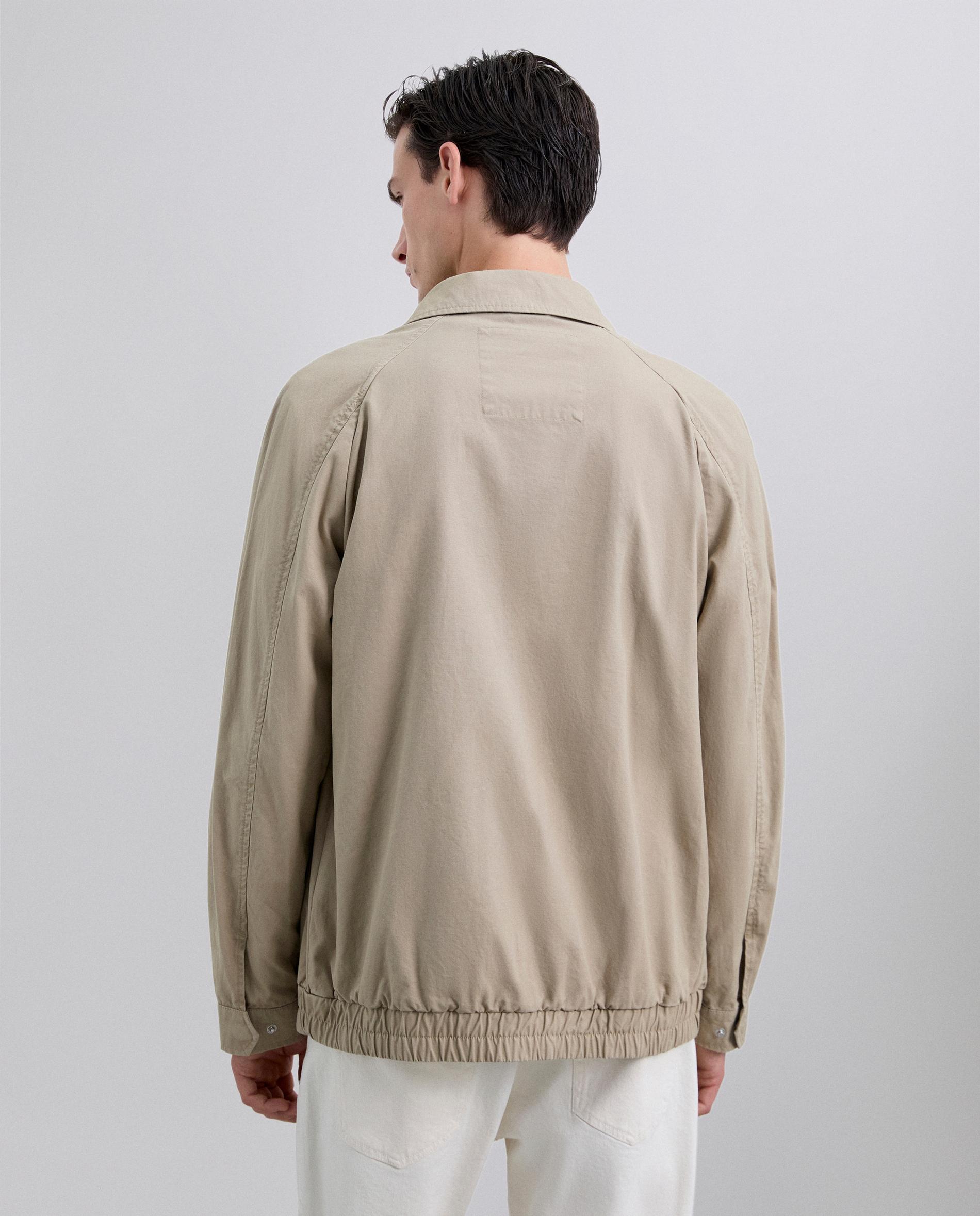 Blusão Bomber Regular Fit com Fecho Zip Natural-3