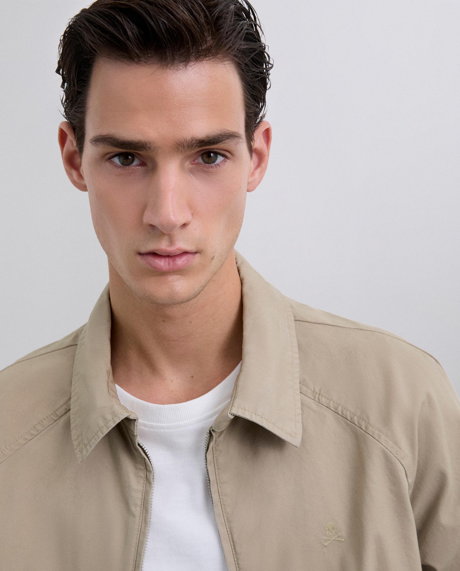Blusão Bomber Regular Fit com Fecho Zip Natural-4