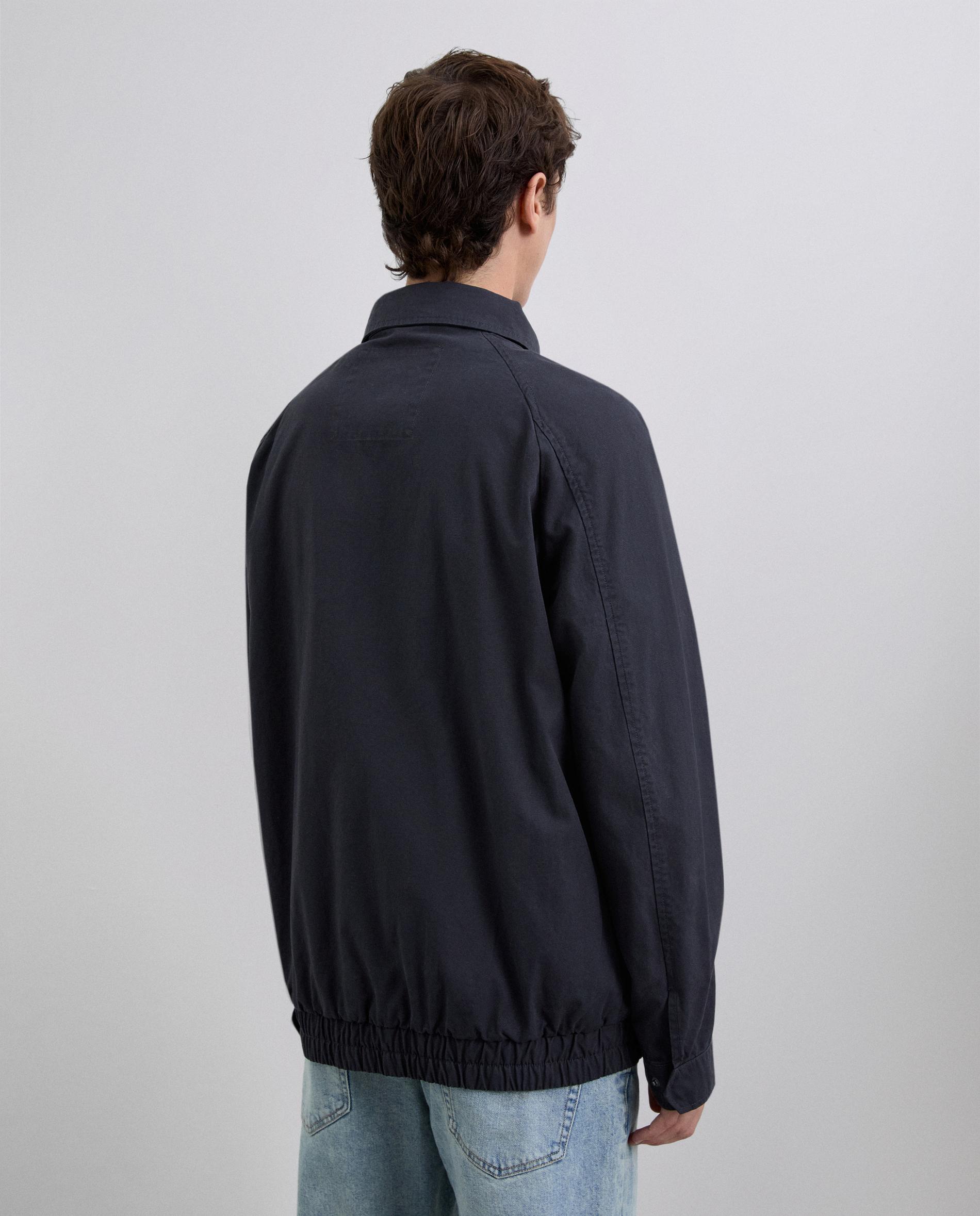Blusão Bomber Regular Fit com Fecho Zip Azul-marinho-4