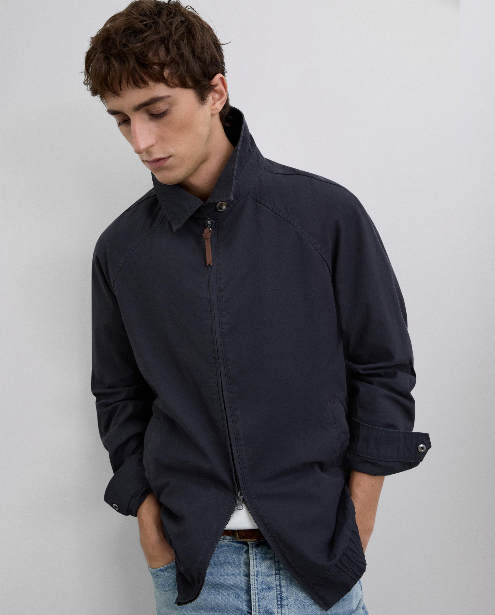 Blusão Bomber Regular Fit com Fecho Zip Azul-marinho-5