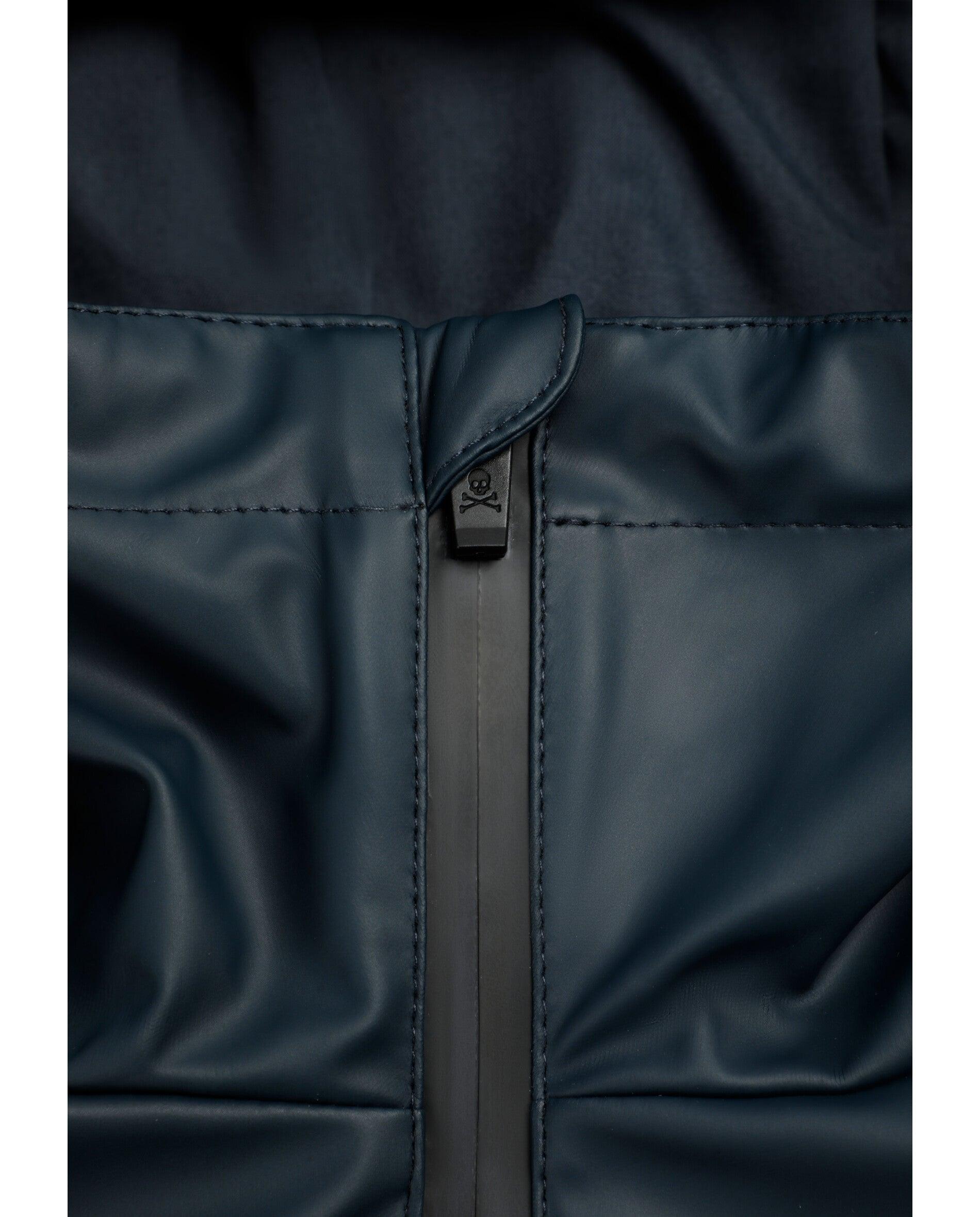 Casaco com Capuz e Fecho Zip Marinho-8