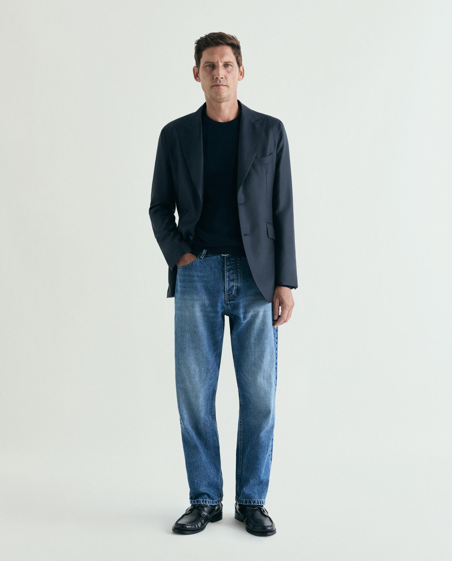 Blazer Regular Fit com Fecho de Botões Navy-6