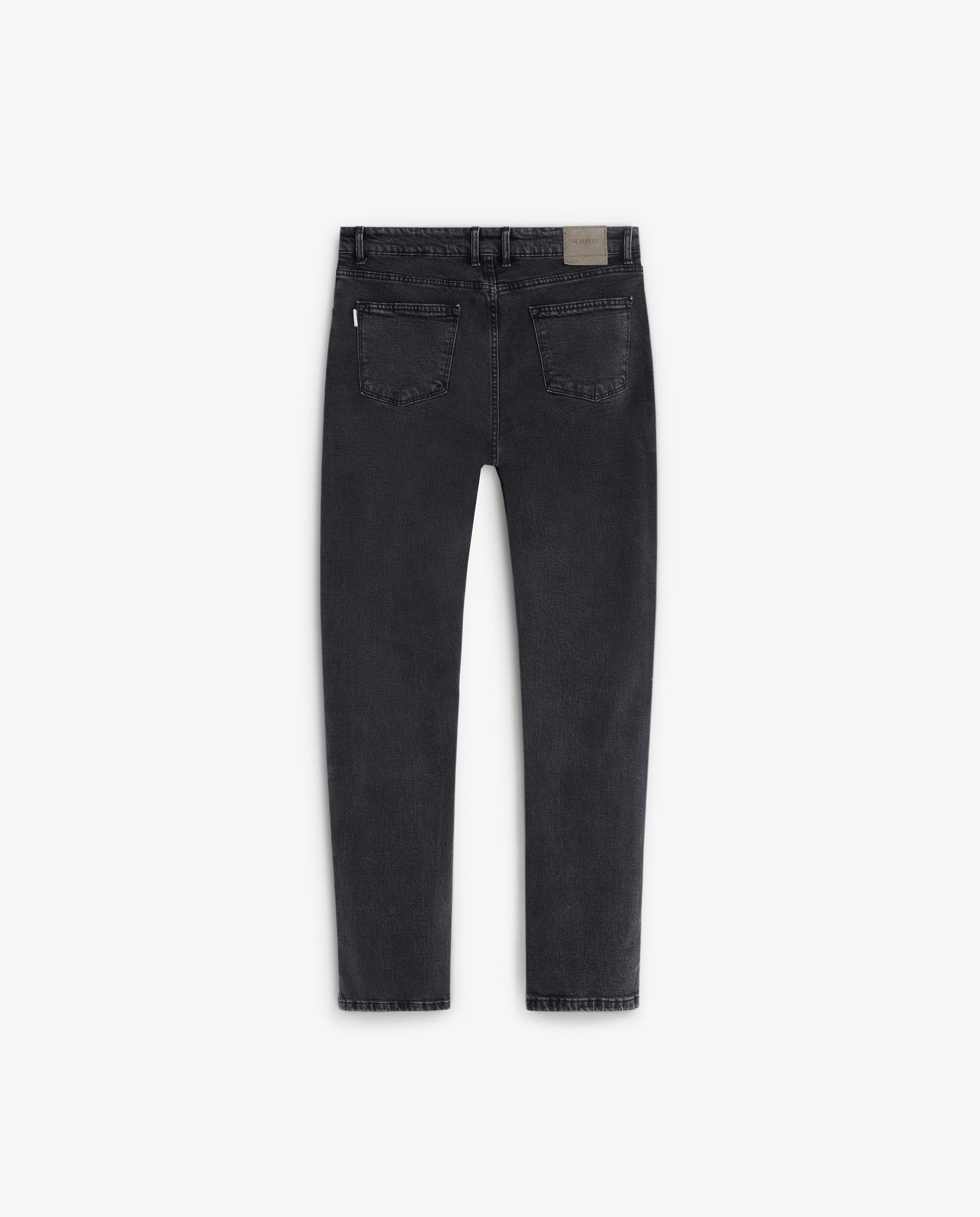 Jeans de Algodão Regular Fit Preto-6