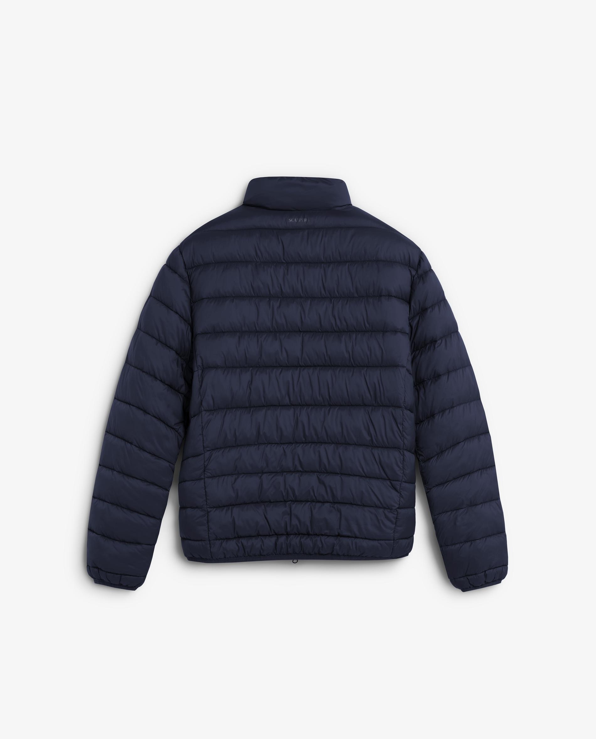 Casaco Acolchoado Liso com Fecho Zip Azul-marinho-6