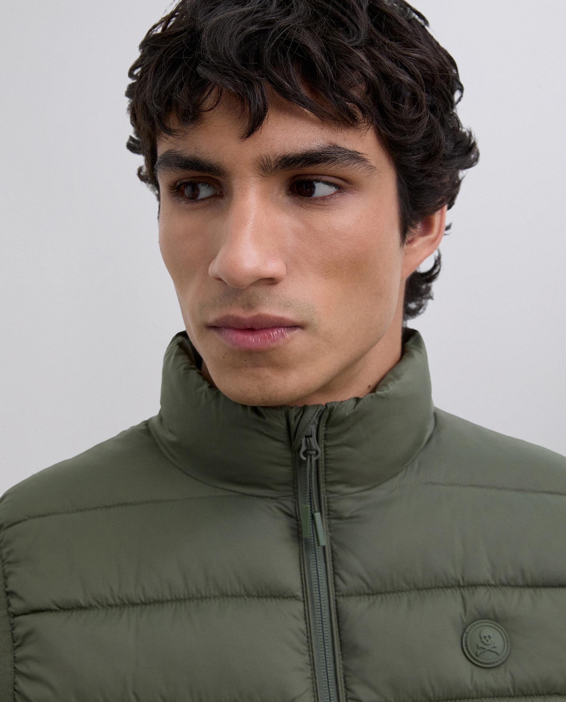 Colete Sobretudo Acolchoado Regular Fit Verde-militar-4
