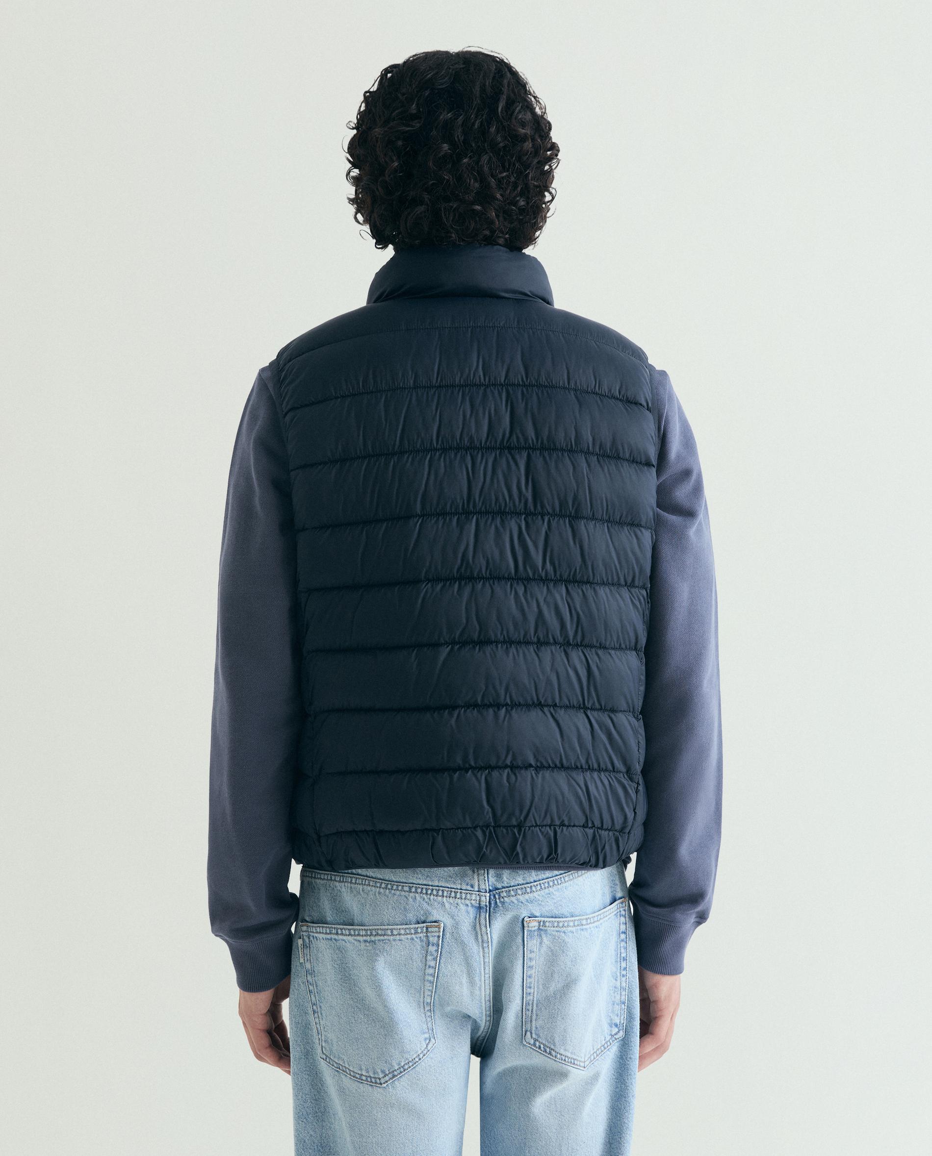 Colete Repelente À Água com Fecho Zip Azul-marinho-2