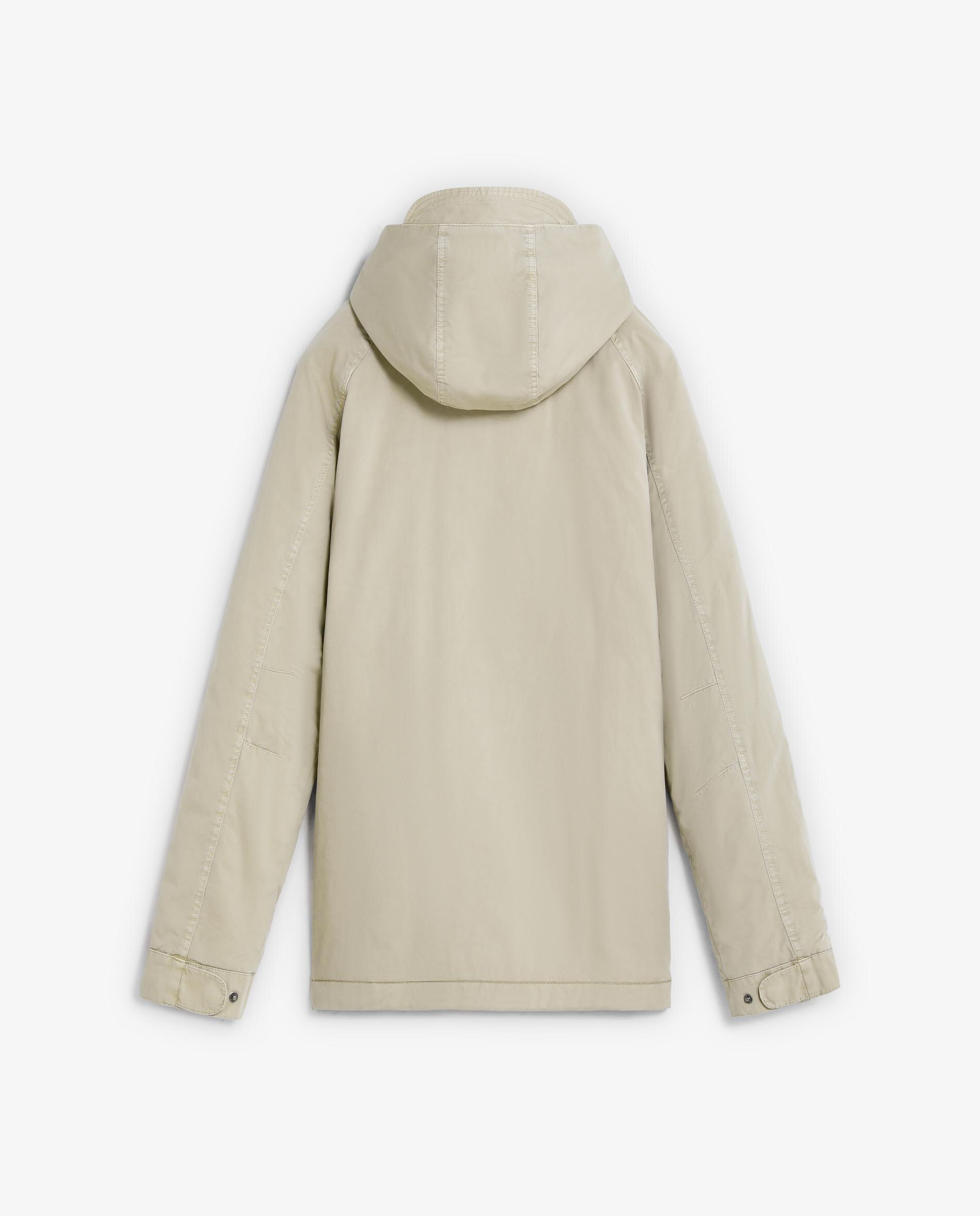 Parka Leve com Capuz Fixo Natural-6