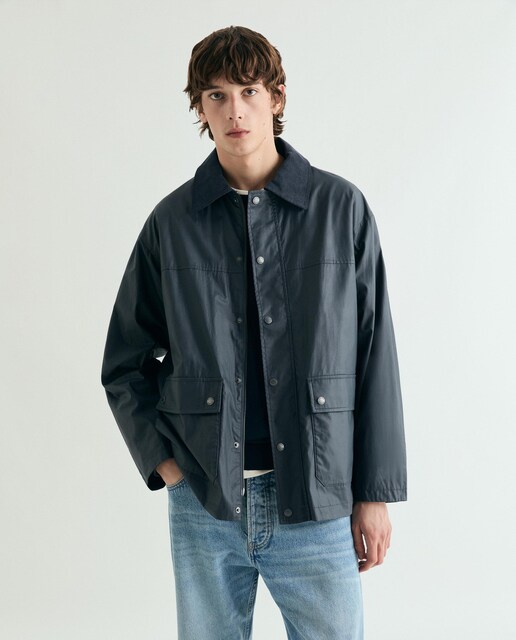 Imagem 0 de Parka com Gola Tipo Camisa e Fecho de Snaps