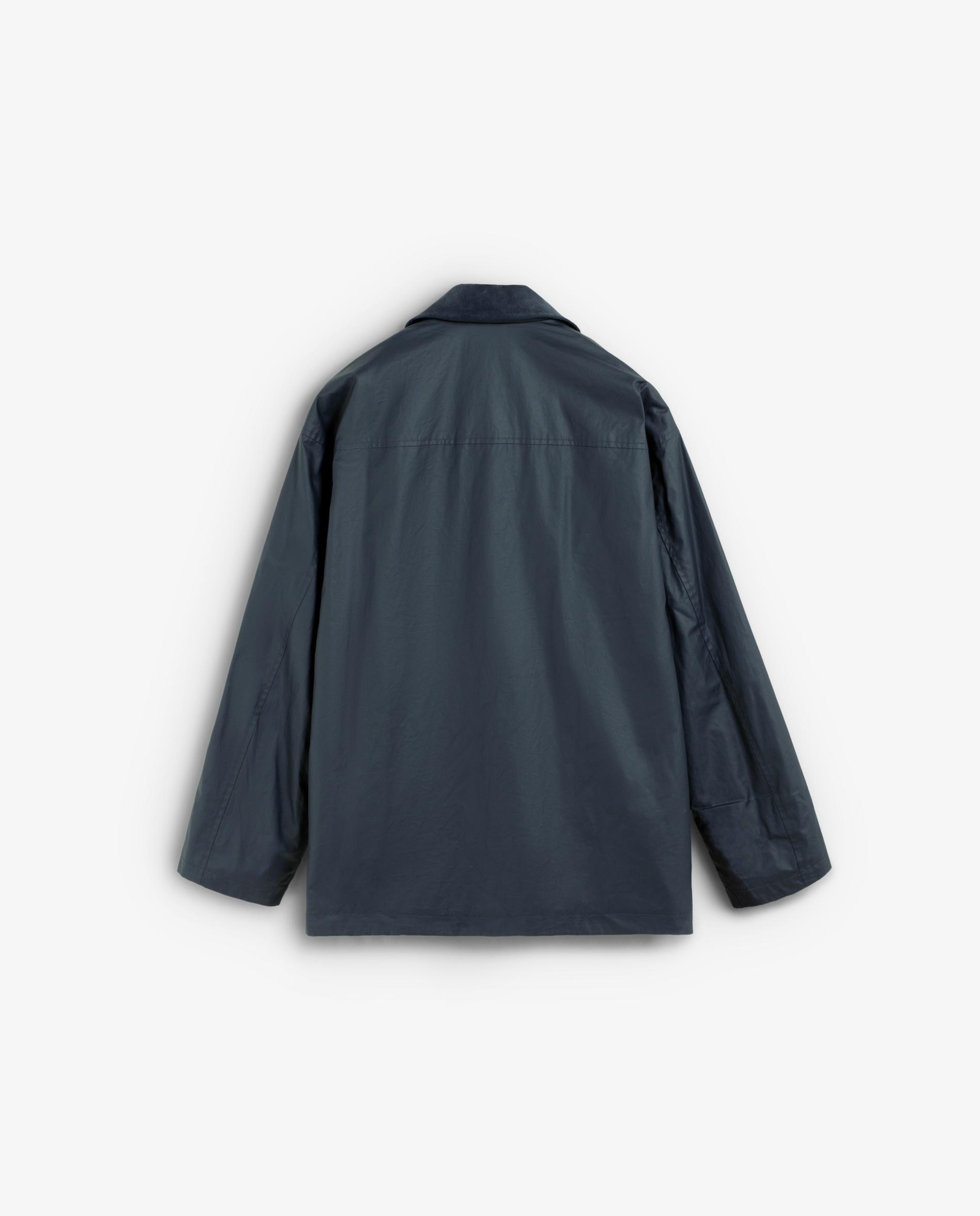 Parka com Gola Tipo Camisa e Fecho de Snaps Azul-marinho-7
