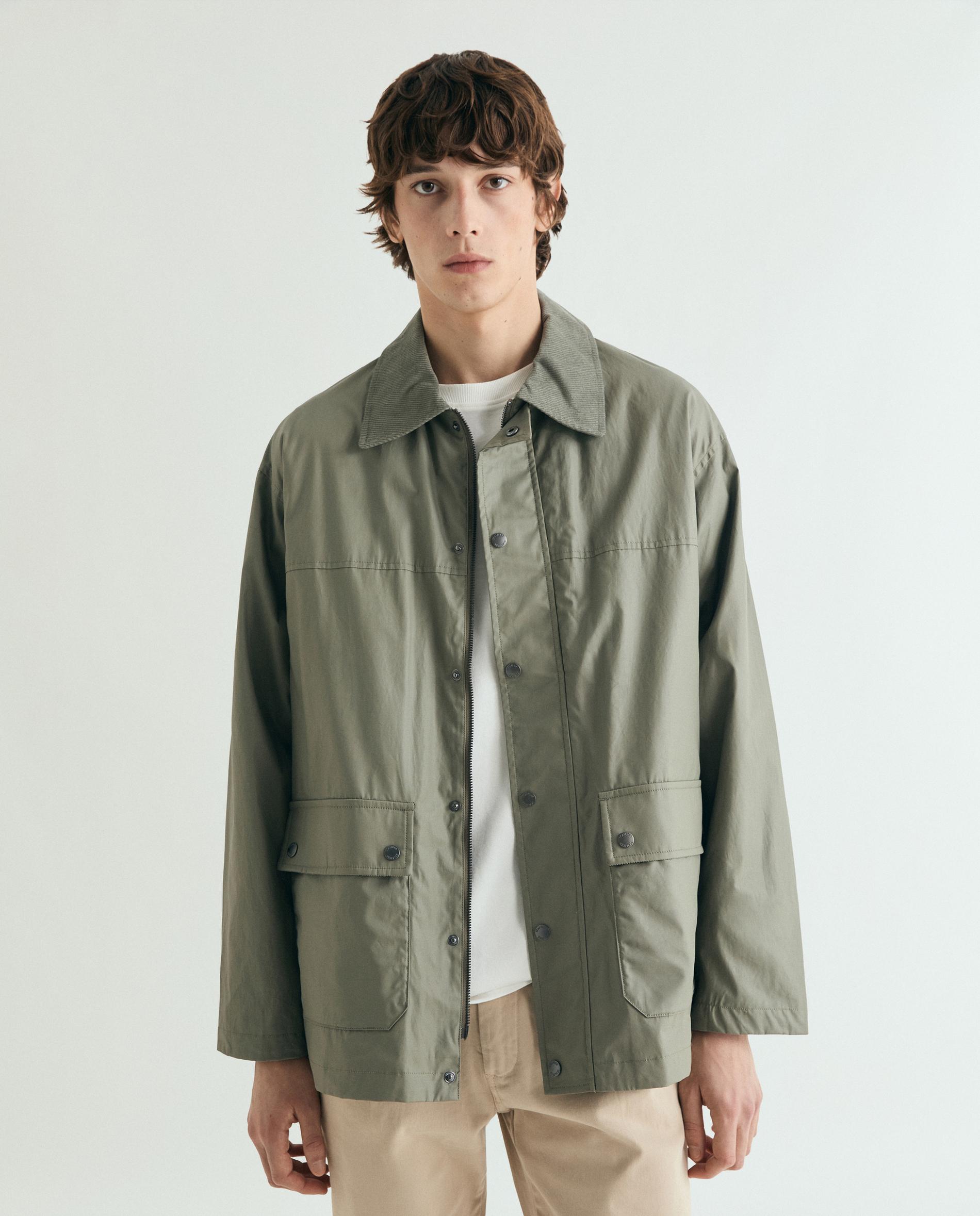 Imagem 0 de Parka com Gola Tipo Camisa e Fecho de Snaps