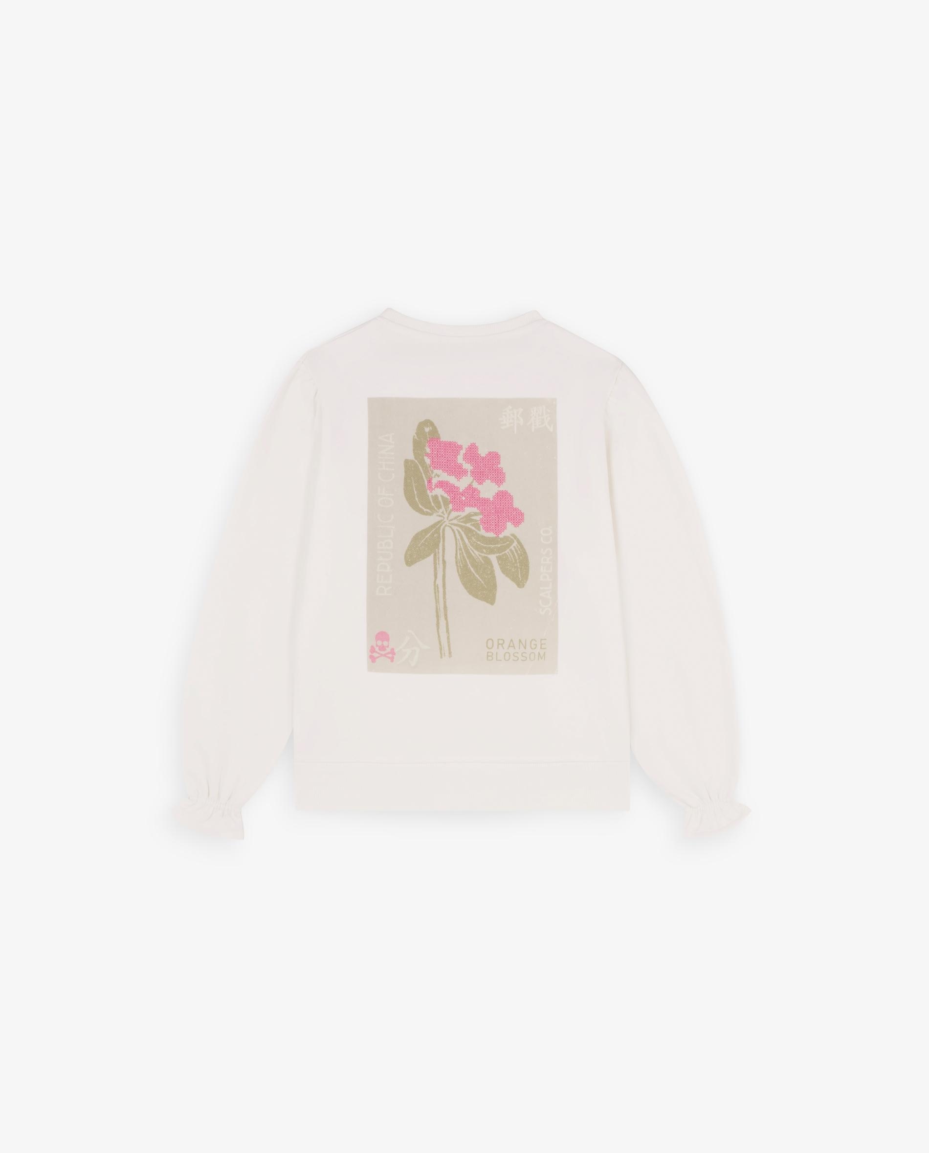 Sweatshirt Infantil de Algodão com Detalhe Franzido Branco-5