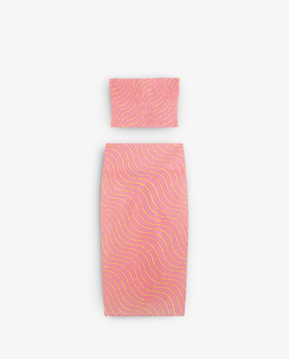 Set Páreo e Top de Algodão Rosa-2