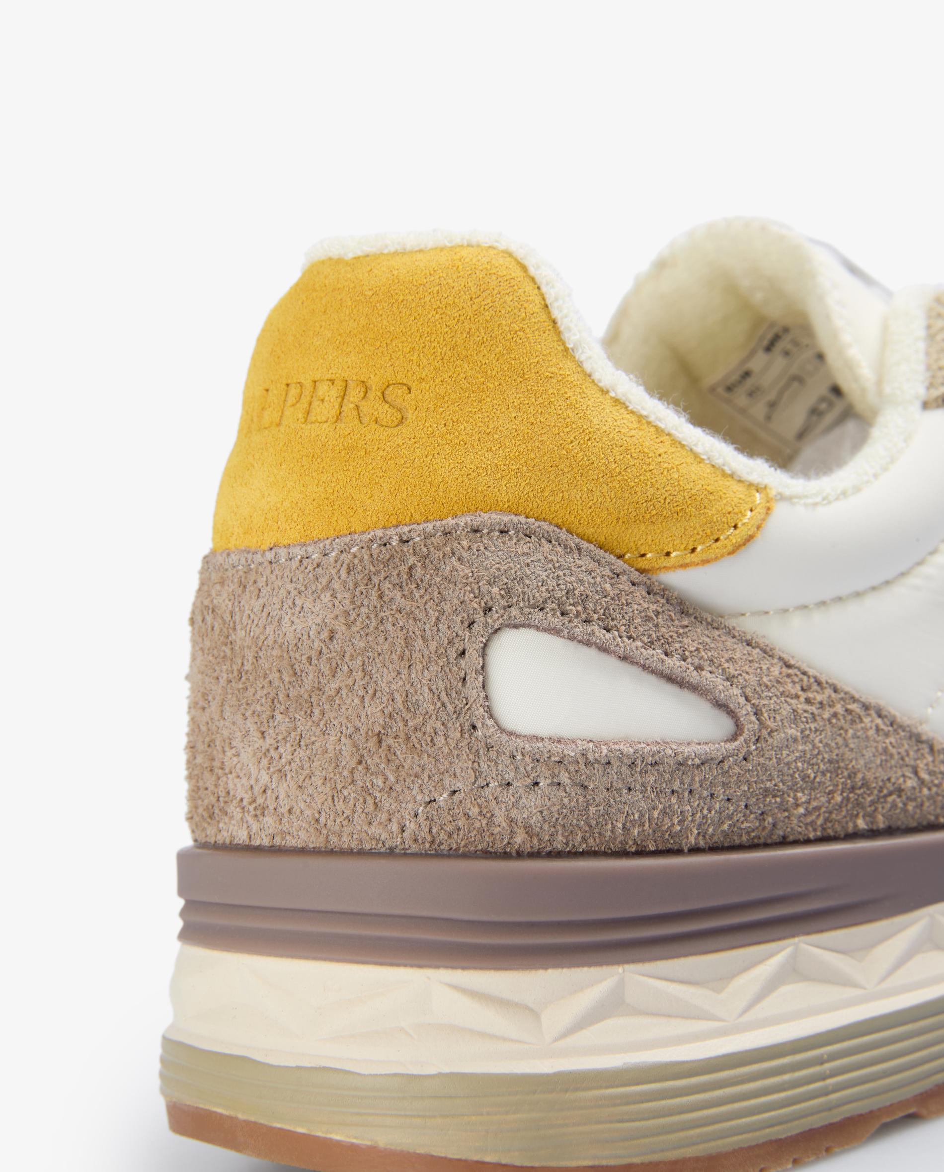 Sapatilhas Desportivas com Caveira em Contraste Branco/Amarelo-7