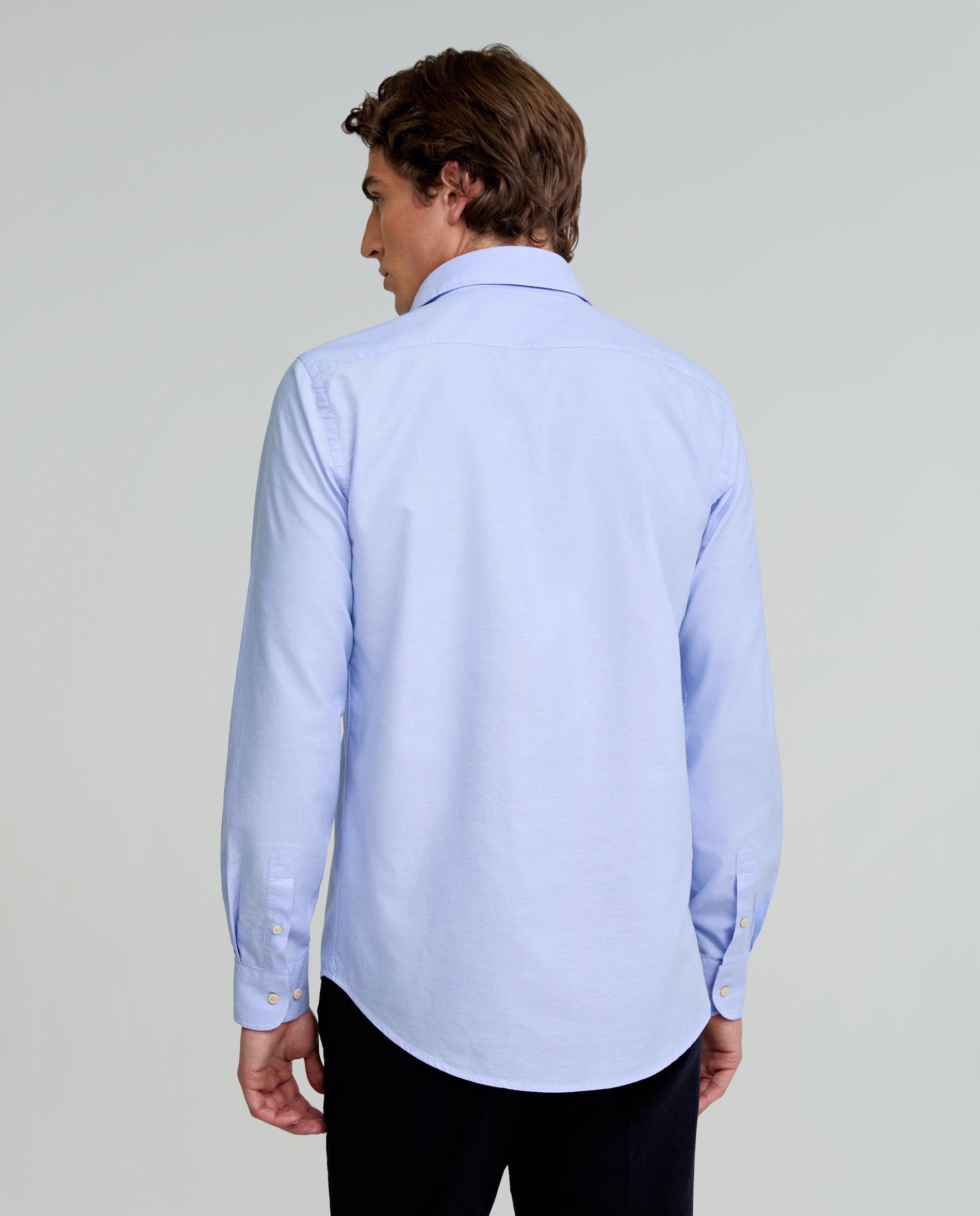 Camisa Regular Fit de Algodão Azul-2