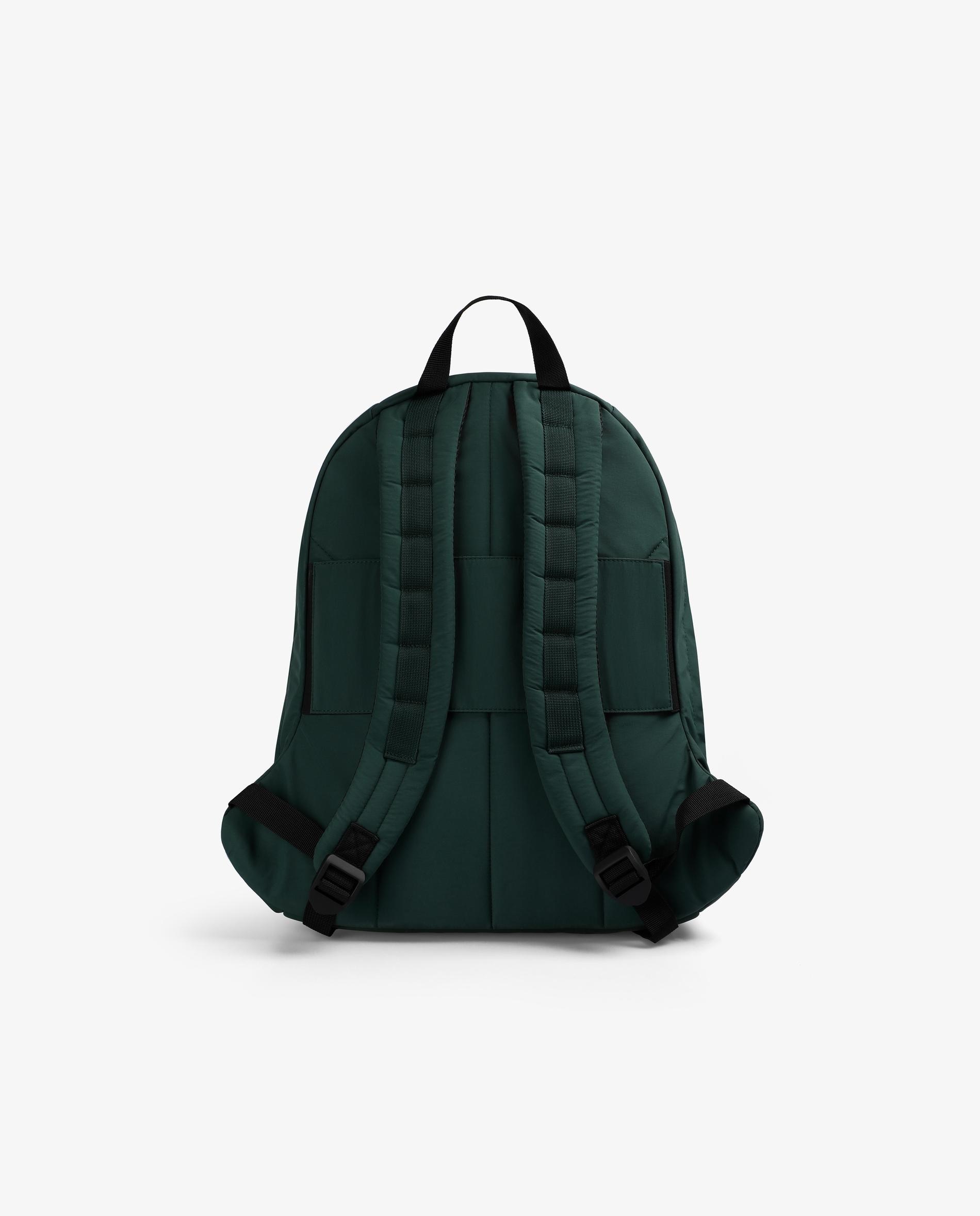 Mochila com Bolso Frontal e Costas Acolchoadas Verde-escuro-2