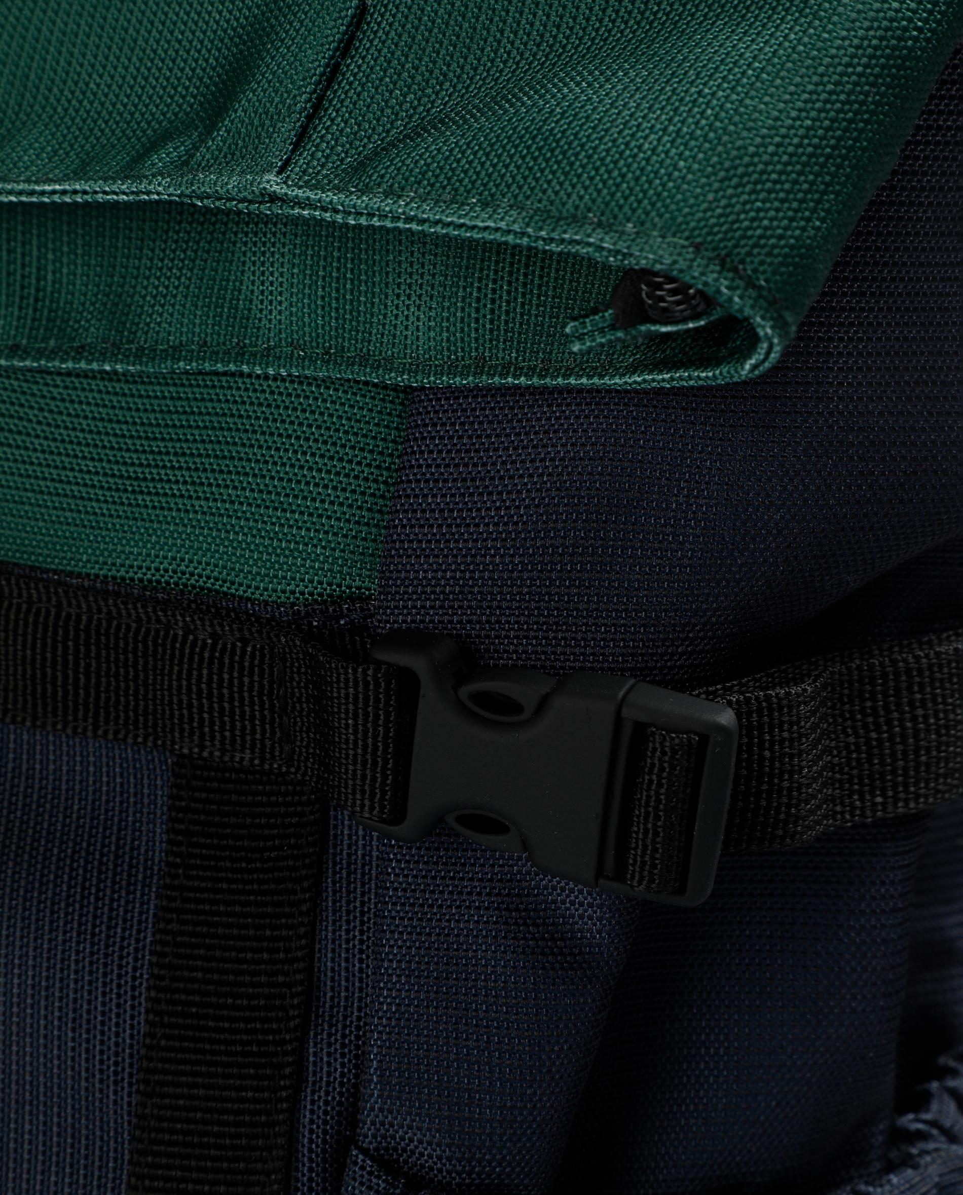 Mochila com Fecho de Aba e Clip Ajustável Azul-marinho / Verde-4