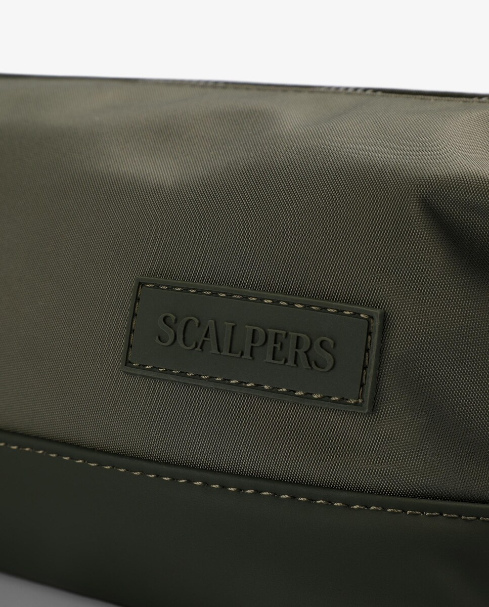 Necessaire Retangular com Logo em Relevo Caqui-4