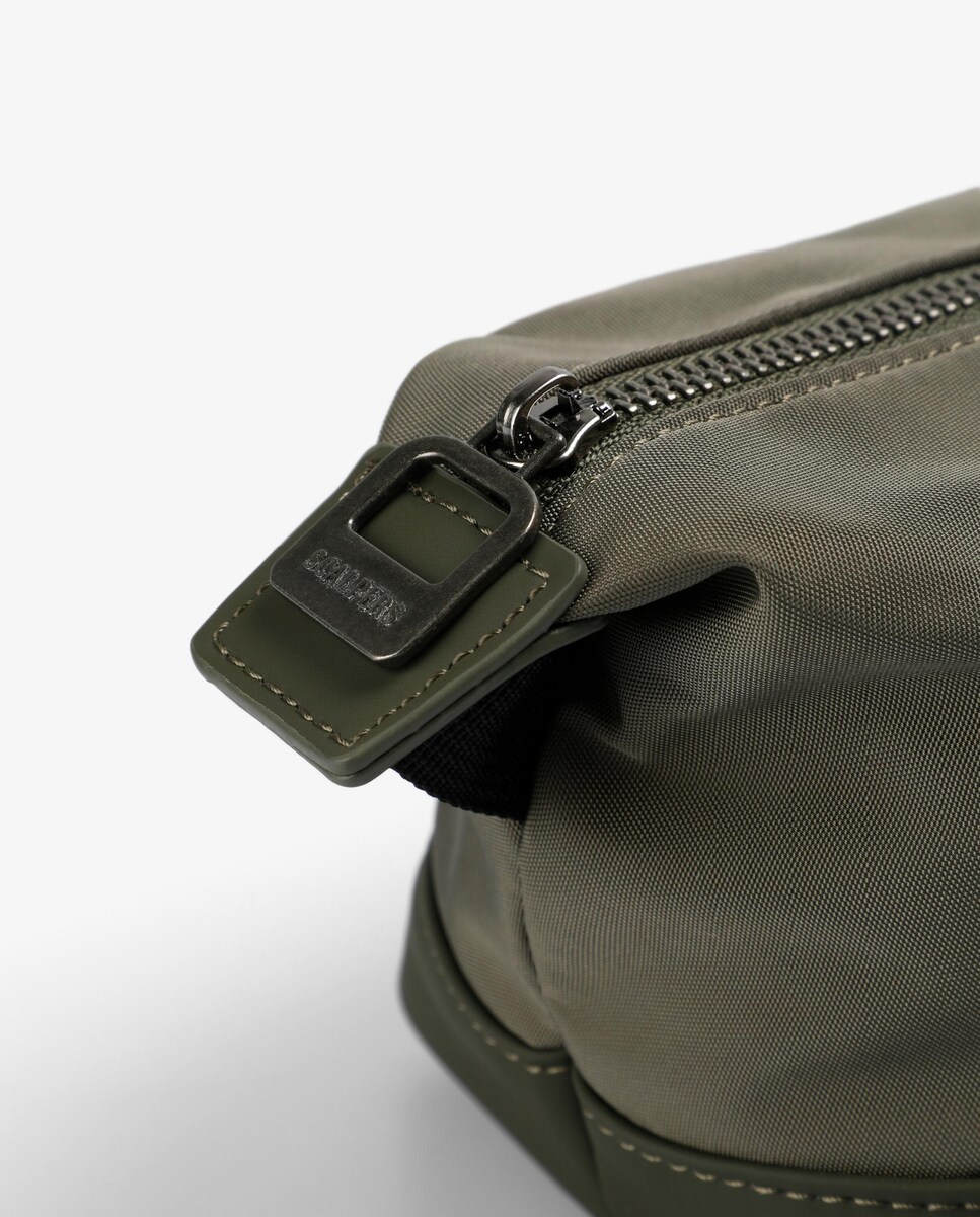 Necessaire Retangular com Logo em Relevo Caqui-5