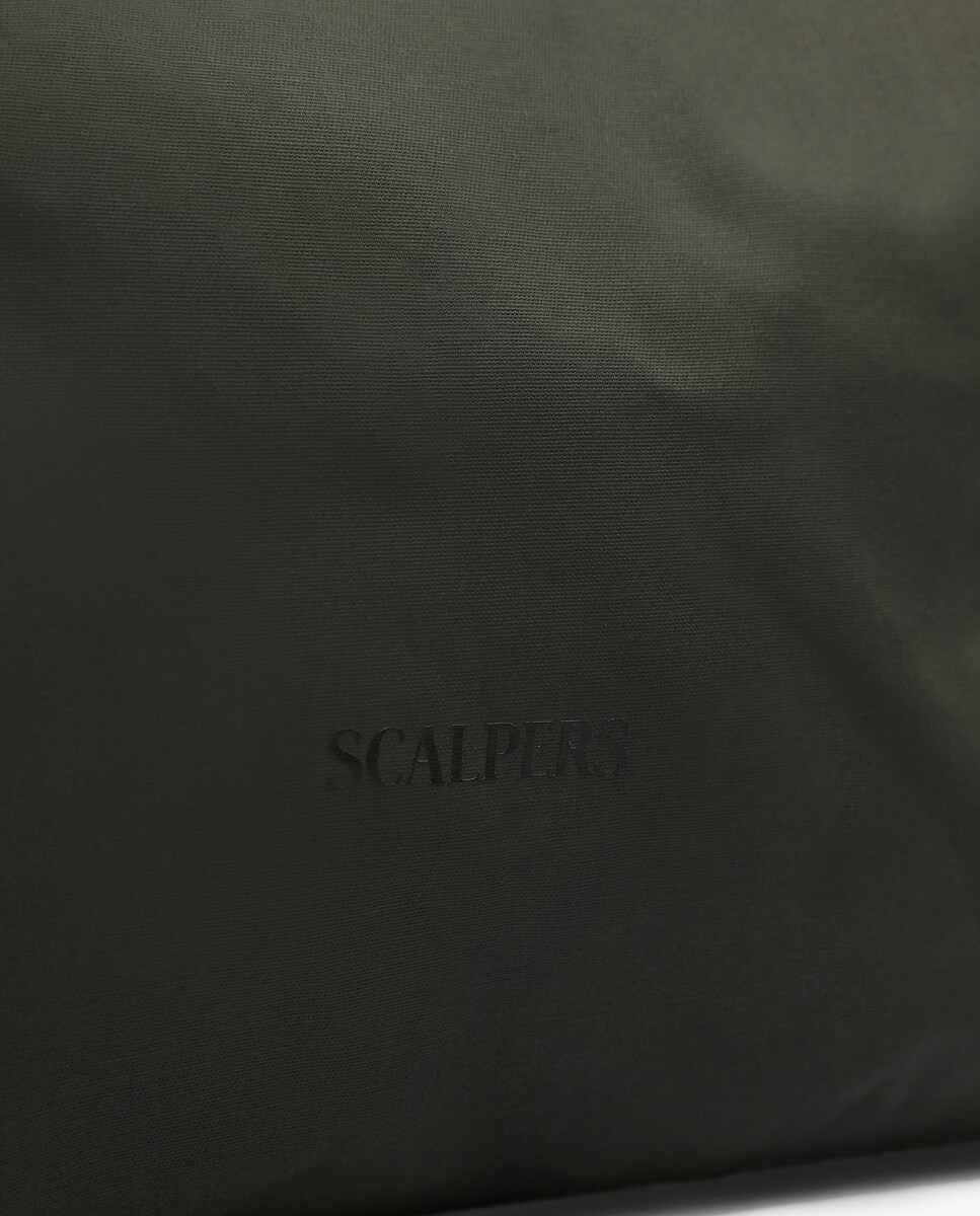 Necessaire com Fecho Zip e Logo Frontal Caqui-6