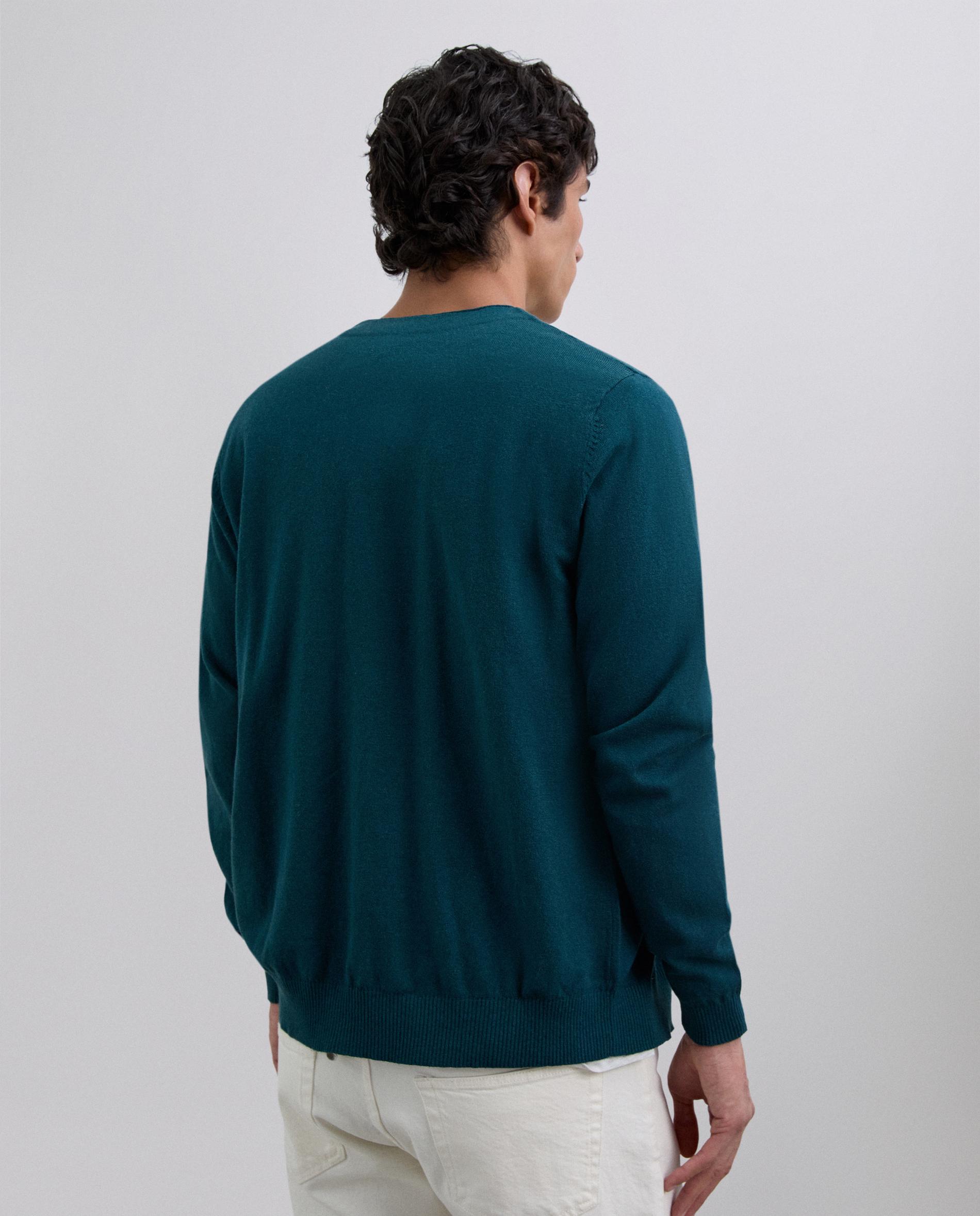 Cardigan com Caveira a Tom no Peito e Fecho de Botões Verde roxo-3