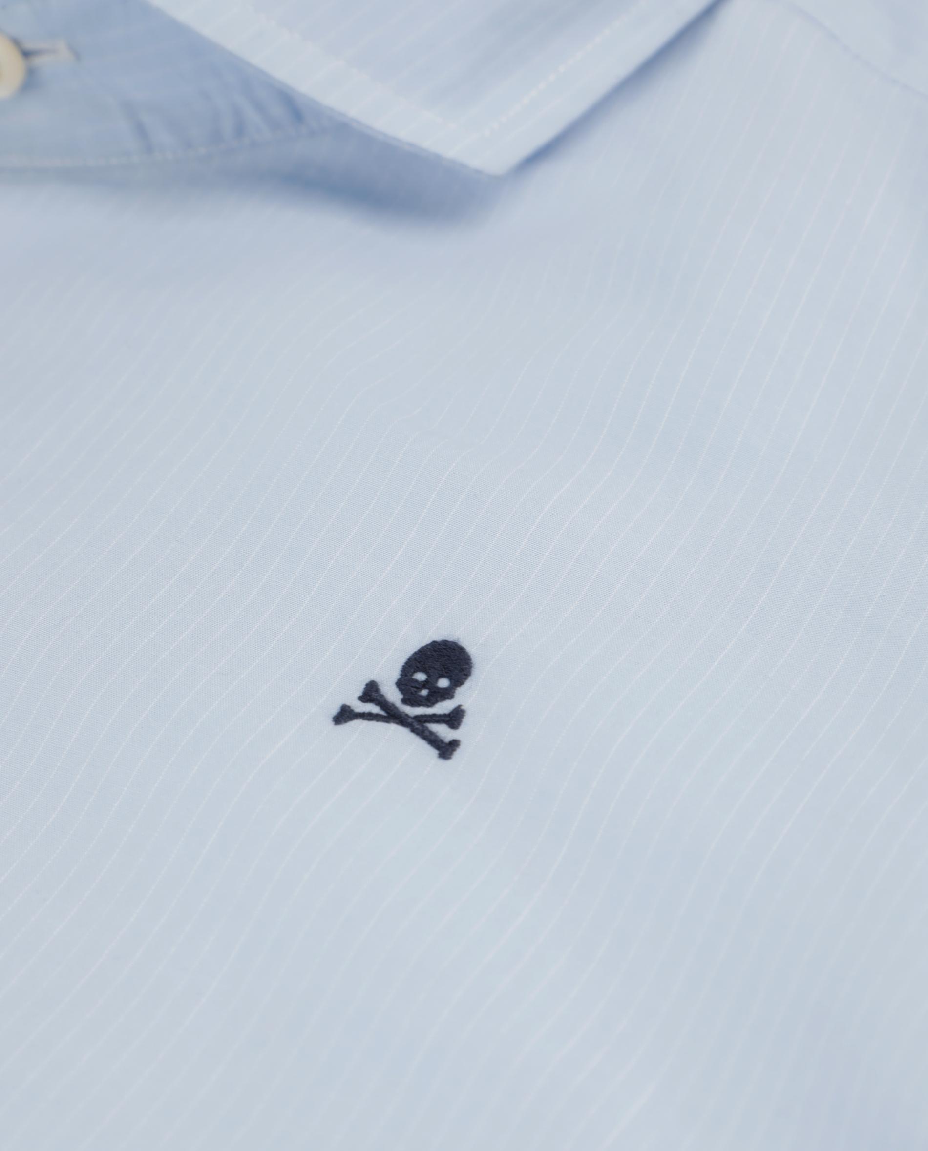 Camisa Regular Às Riscas Azul-claro-4