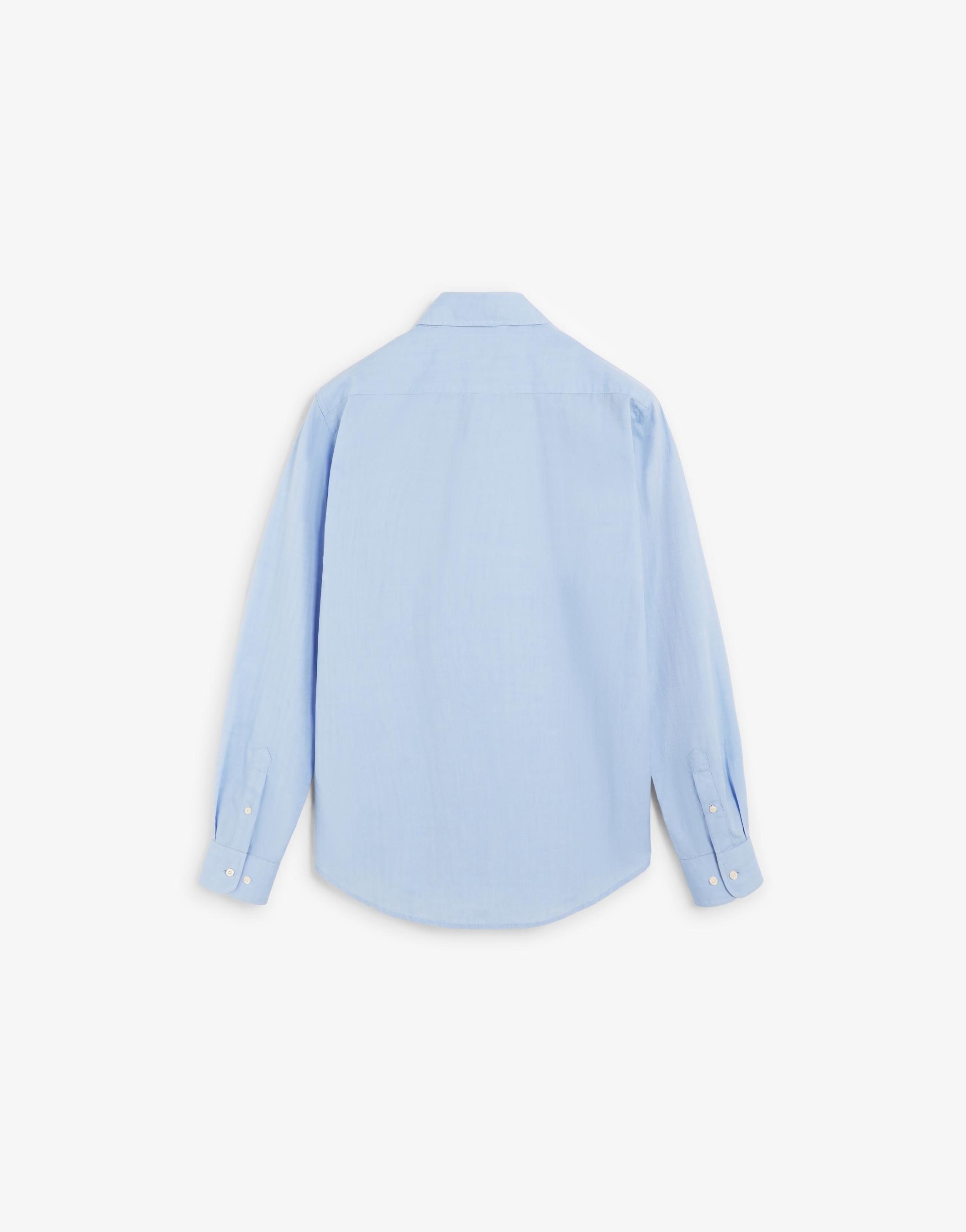 Camisa de Algodão com Logo em Contraste Azul-claro-6
