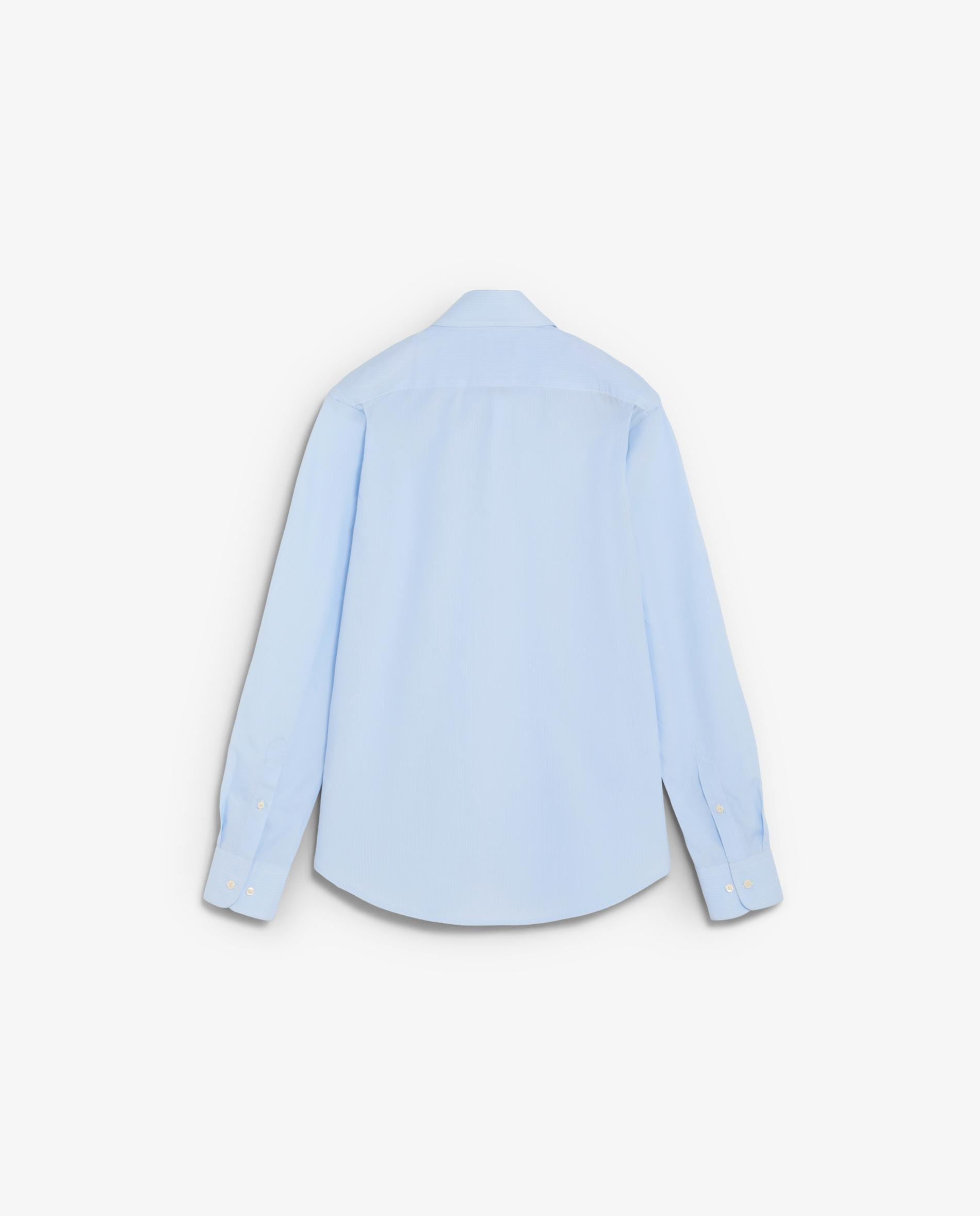 Camisa Regular às Riscas Azul-claro-7