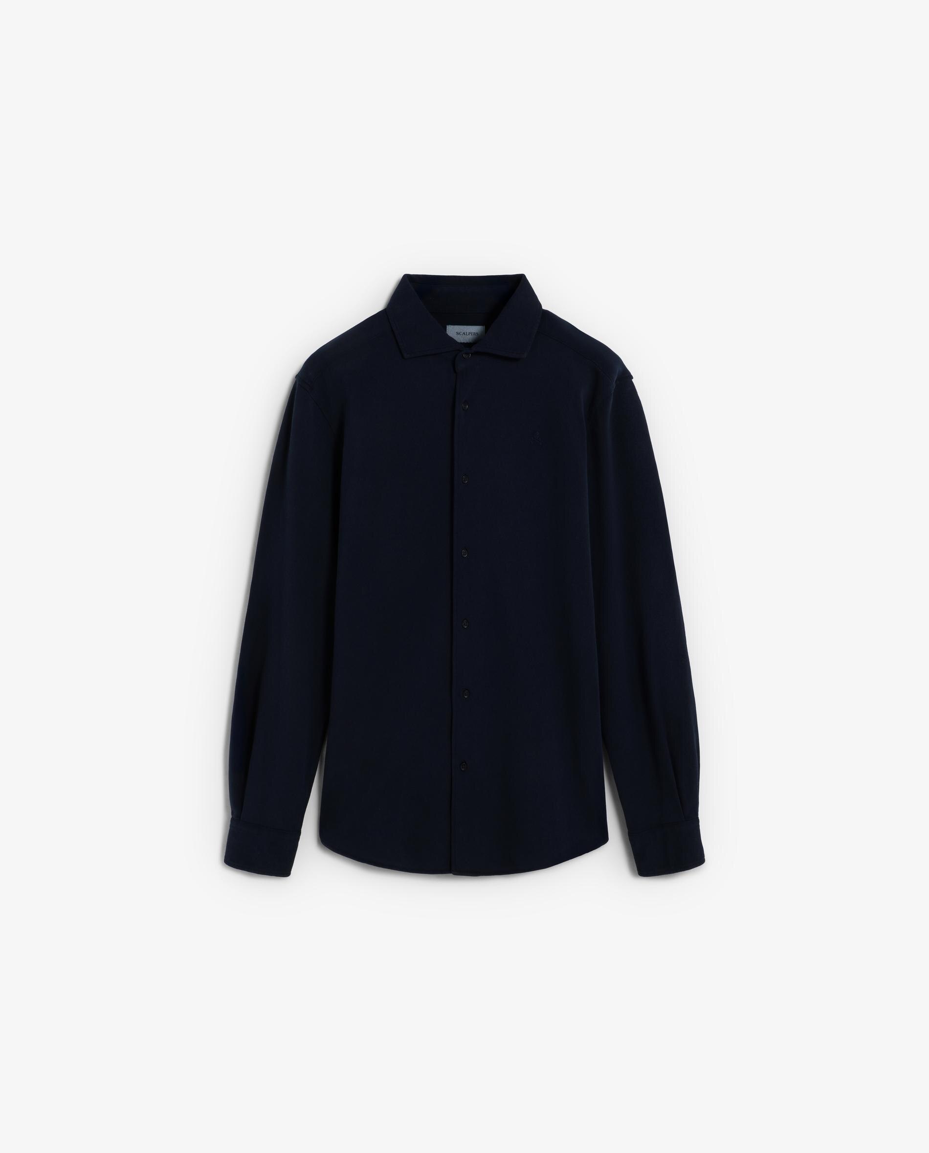 Camisa de Corte Clássico com Botões Navy-5
