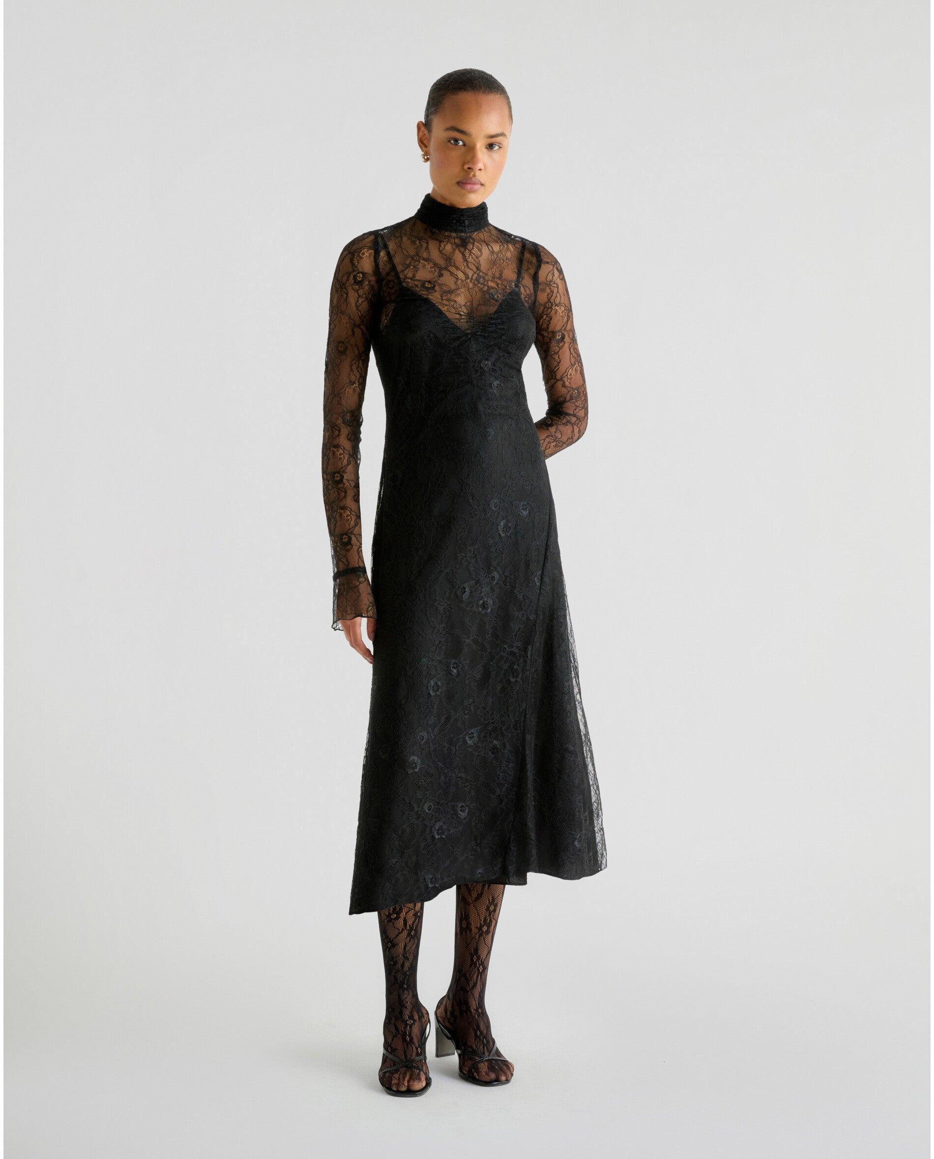 Vestido Midi 2 em 1 Pretos-1