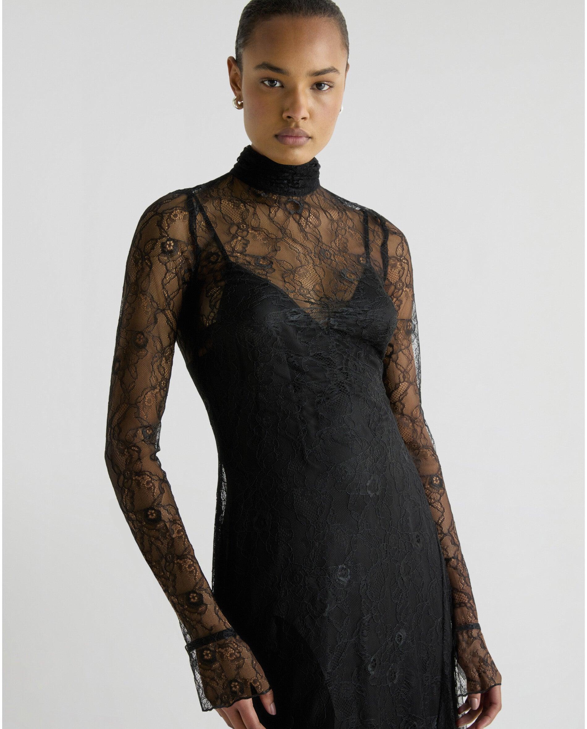 Vestido Midi 2 em 1 Pretos-3