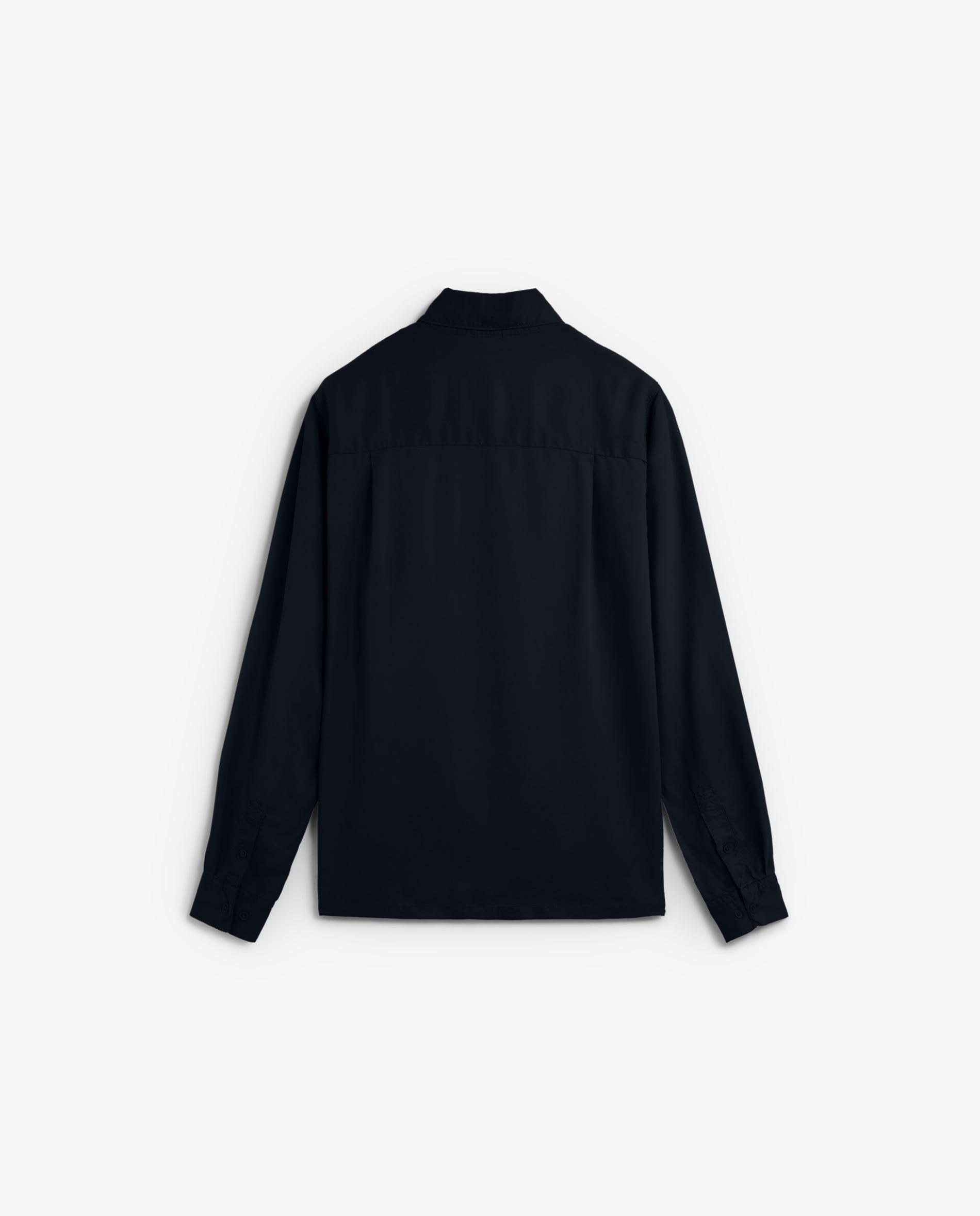 Sobrecamisa Confecionada em Algodão, com Gola Clássica, Fechos Frontais de Botões e Dois Bolsos de Plastrão no Peito Navy-6