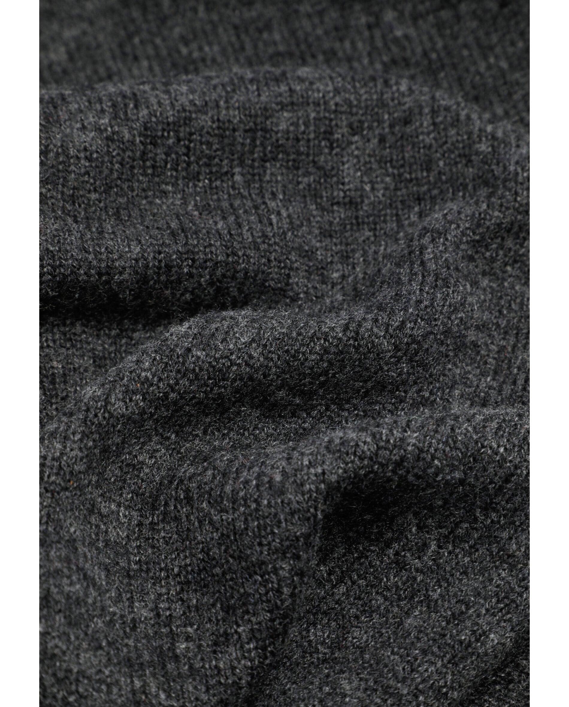 Cachecol de Malha Fina com Logo Bordado Cinzento-escuro-4